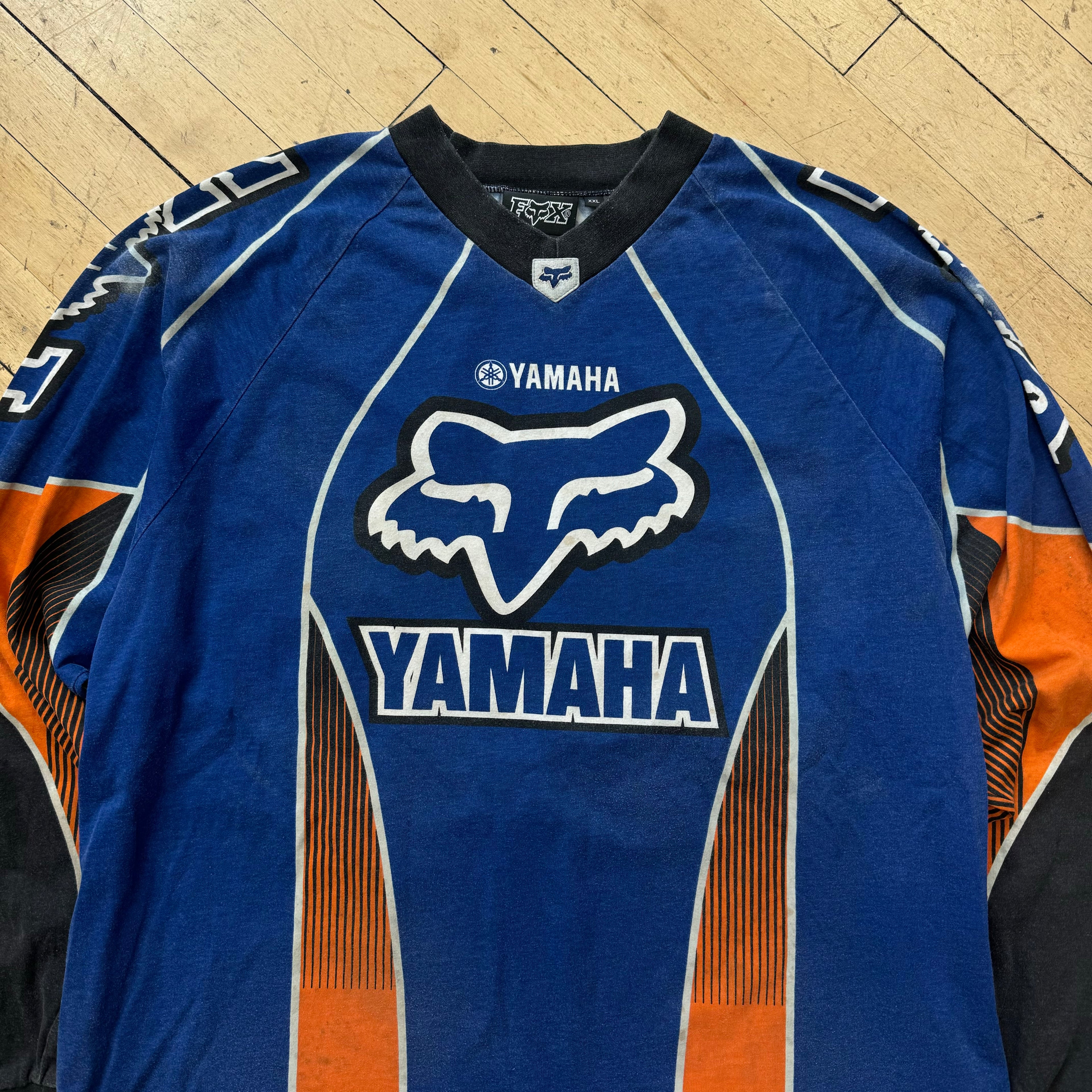 Vintage Yamaha Fox Racing Long Sleeve T-shirt Sz XXL