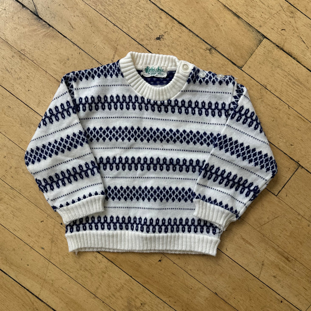 Vintage Knit Sweater Sz 3-6 MTHS