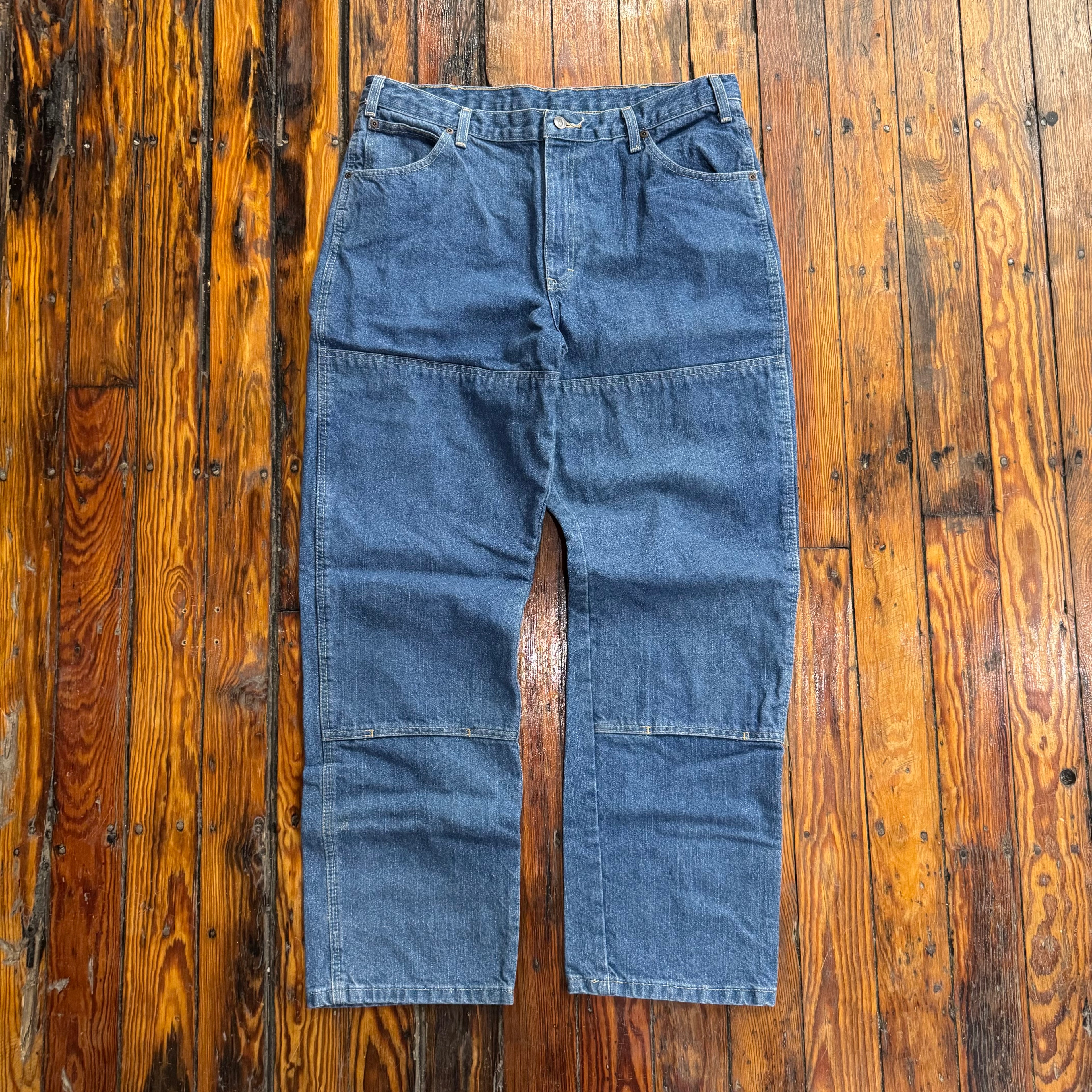 Vintage Dickies Dounle Knee Denim Jeans Sz 36x32