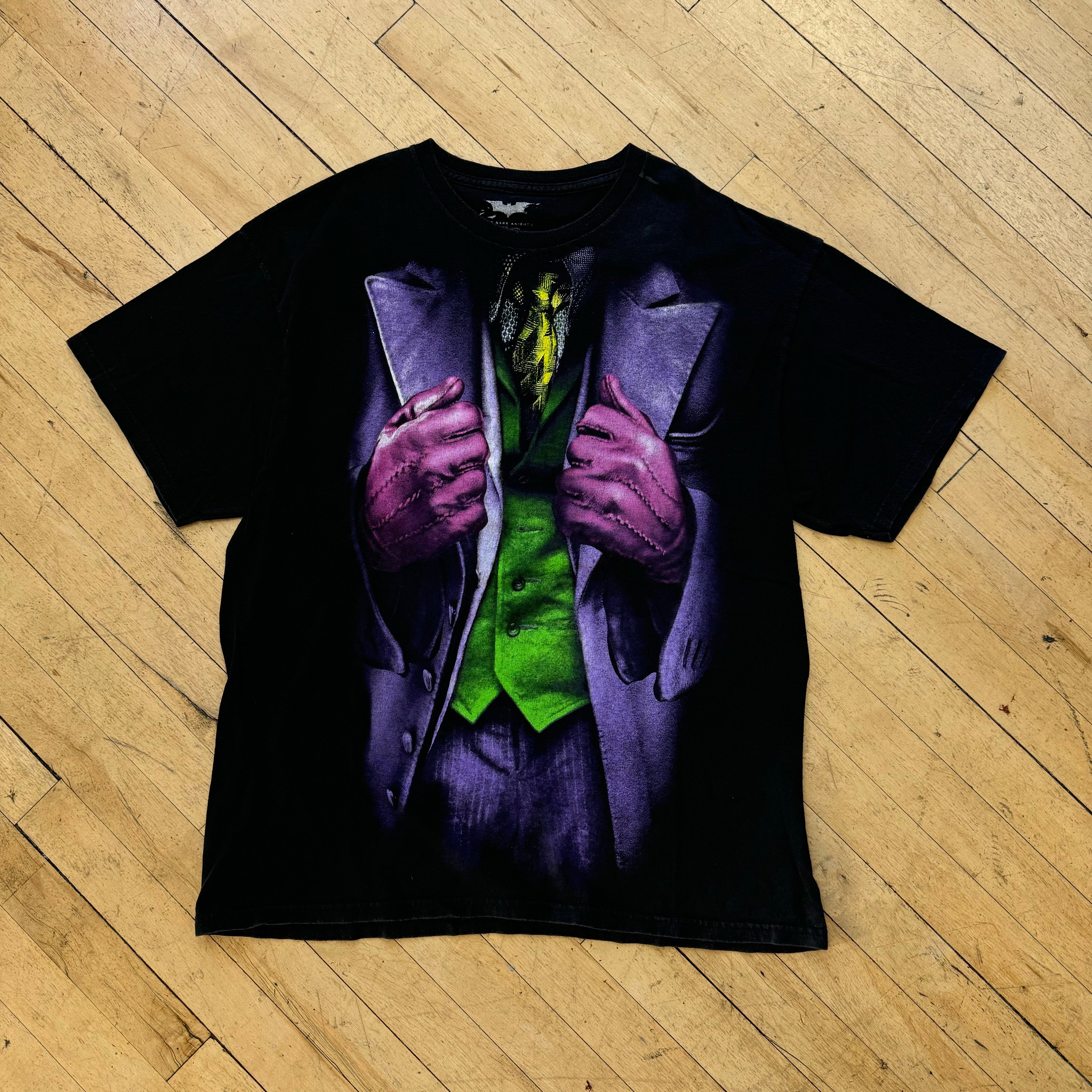 Y2K Dark Knight Joker Movie T-shirt Sz L