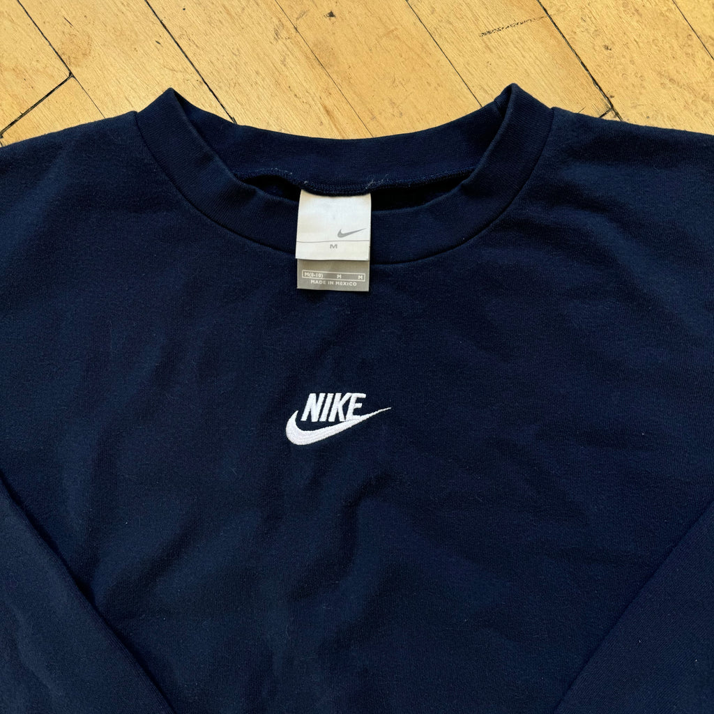 Y2K Nike Center Logo Cropped Crewneck Sz M