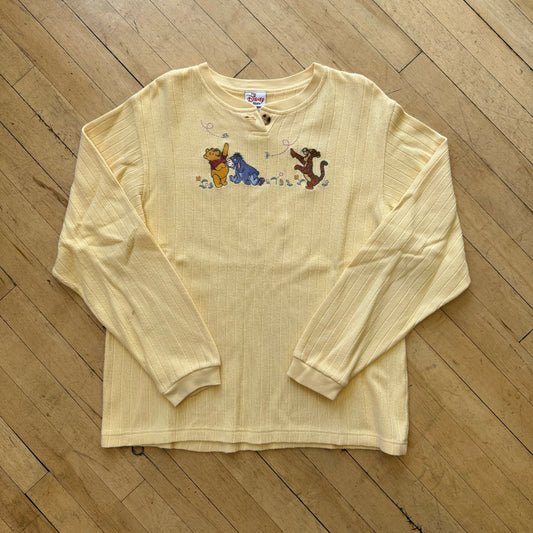 Vintage Pooh & Friends Embroidered Long Sleeve T-shirt Sz S