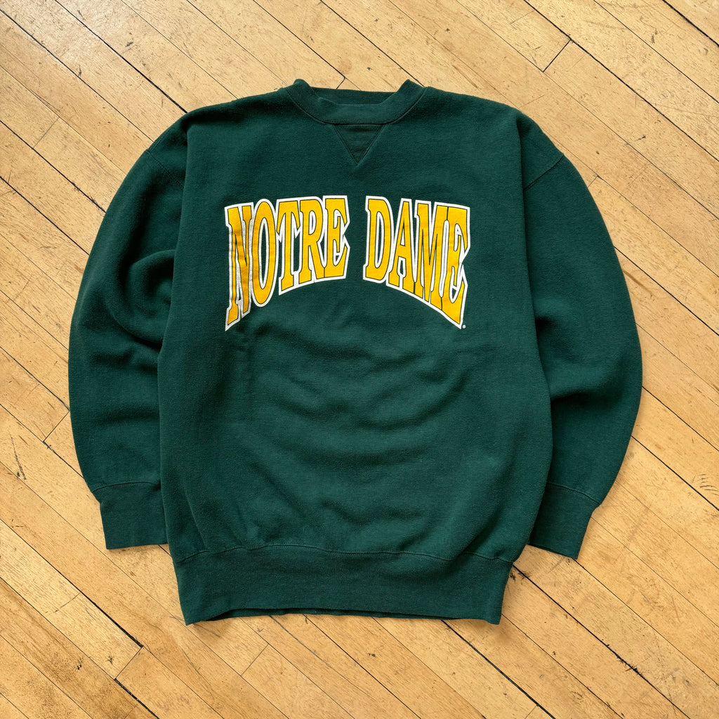 Vintage Notre Dame SpellOut CrewNeck Sz L