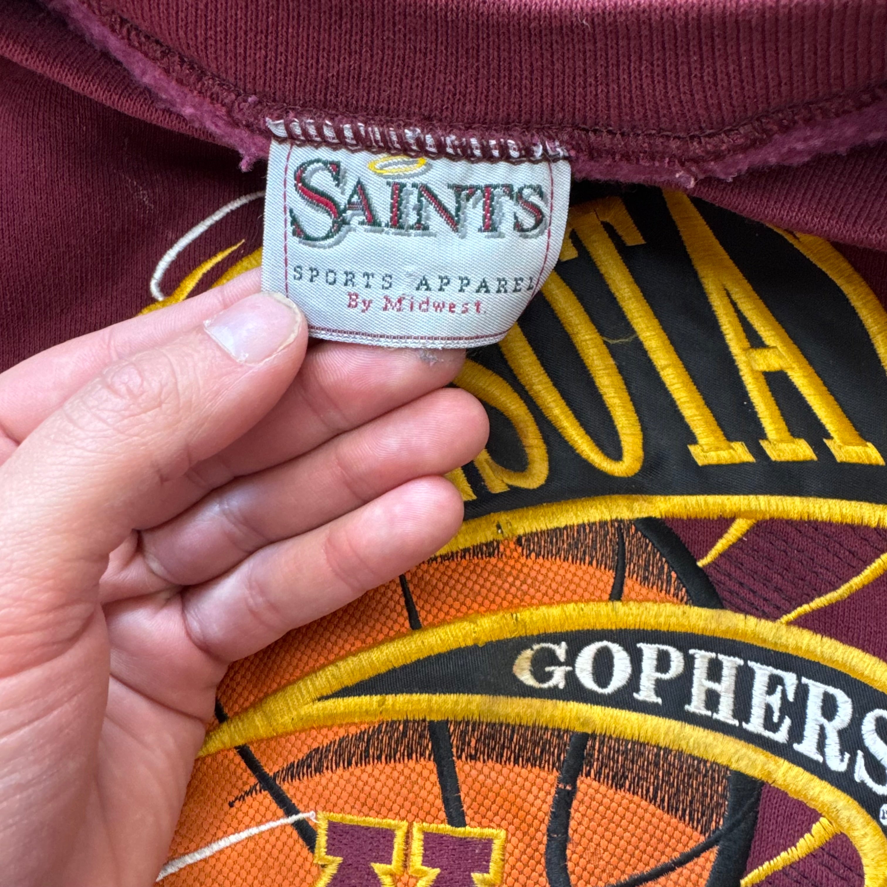 Vintage Minnesota Gophers Basketball Crewneck Sz XL