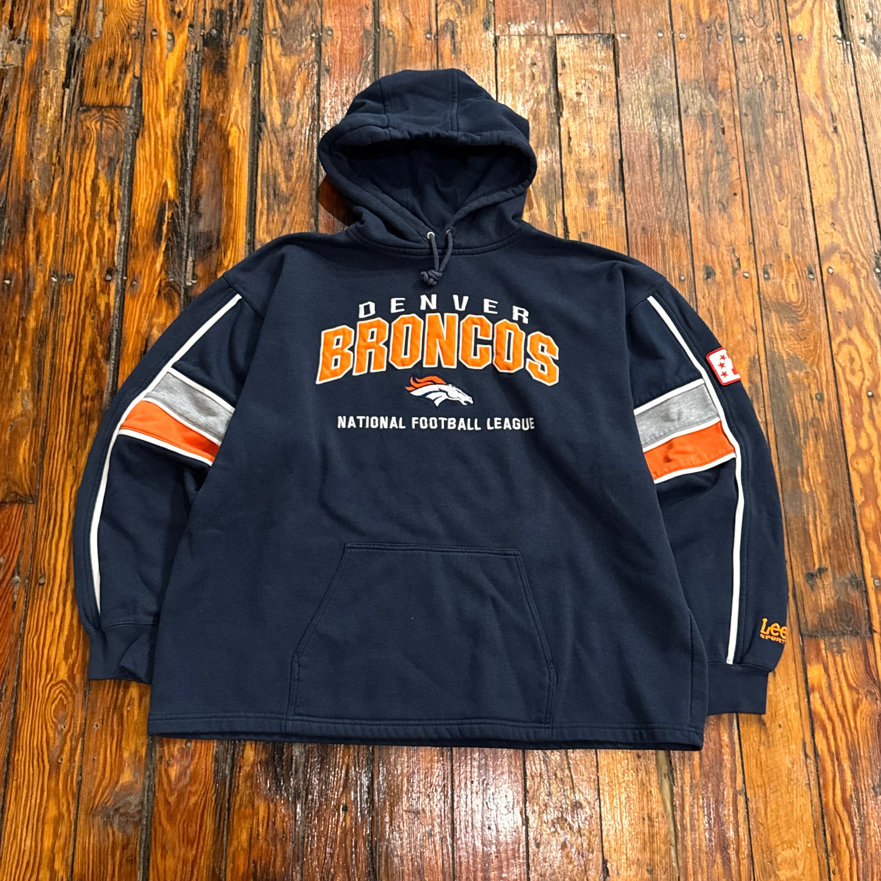 Vintage Lee Sports Denver Broncos Hoodie Sz XL