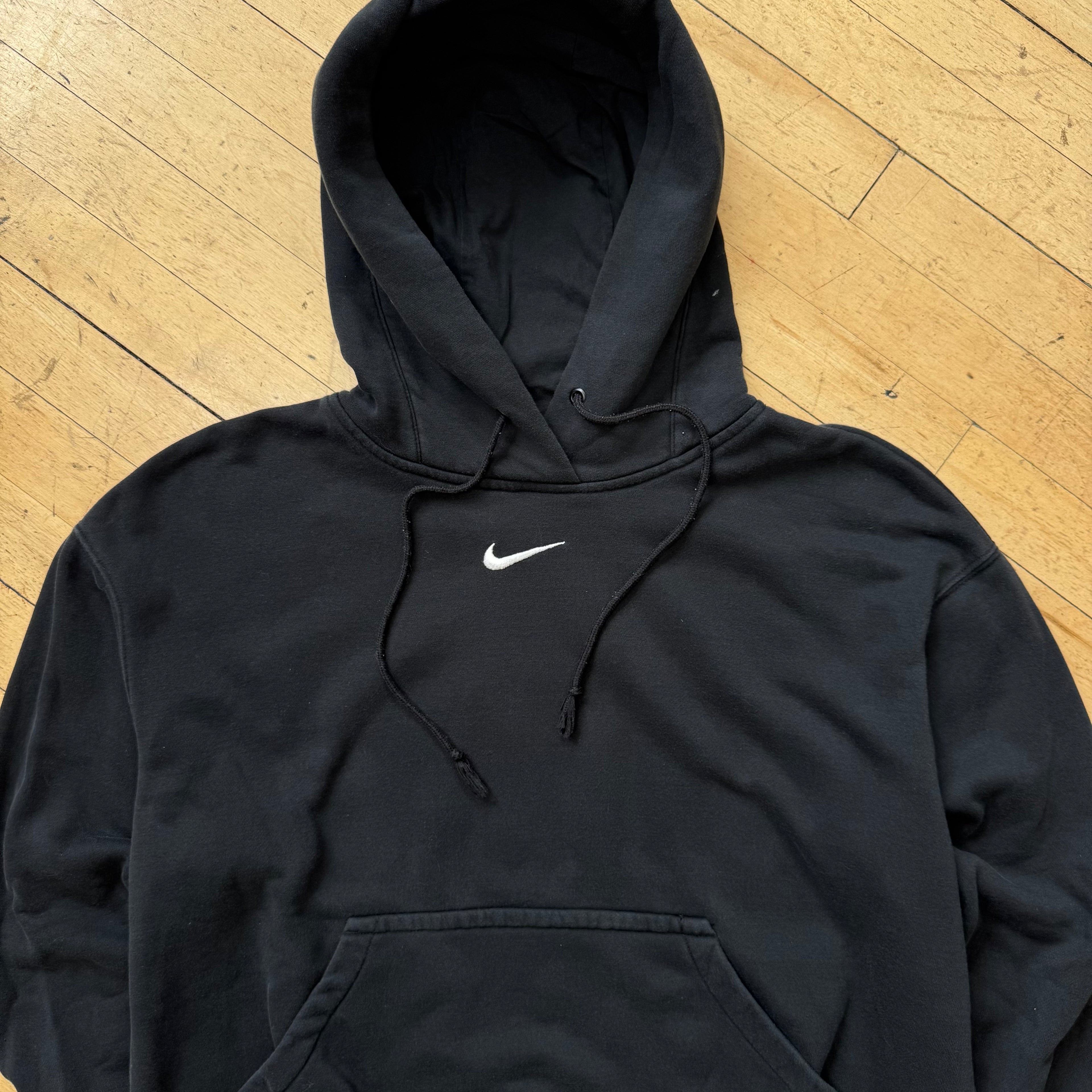 Y2K Nike Center Swoosh Hoodie Sz L