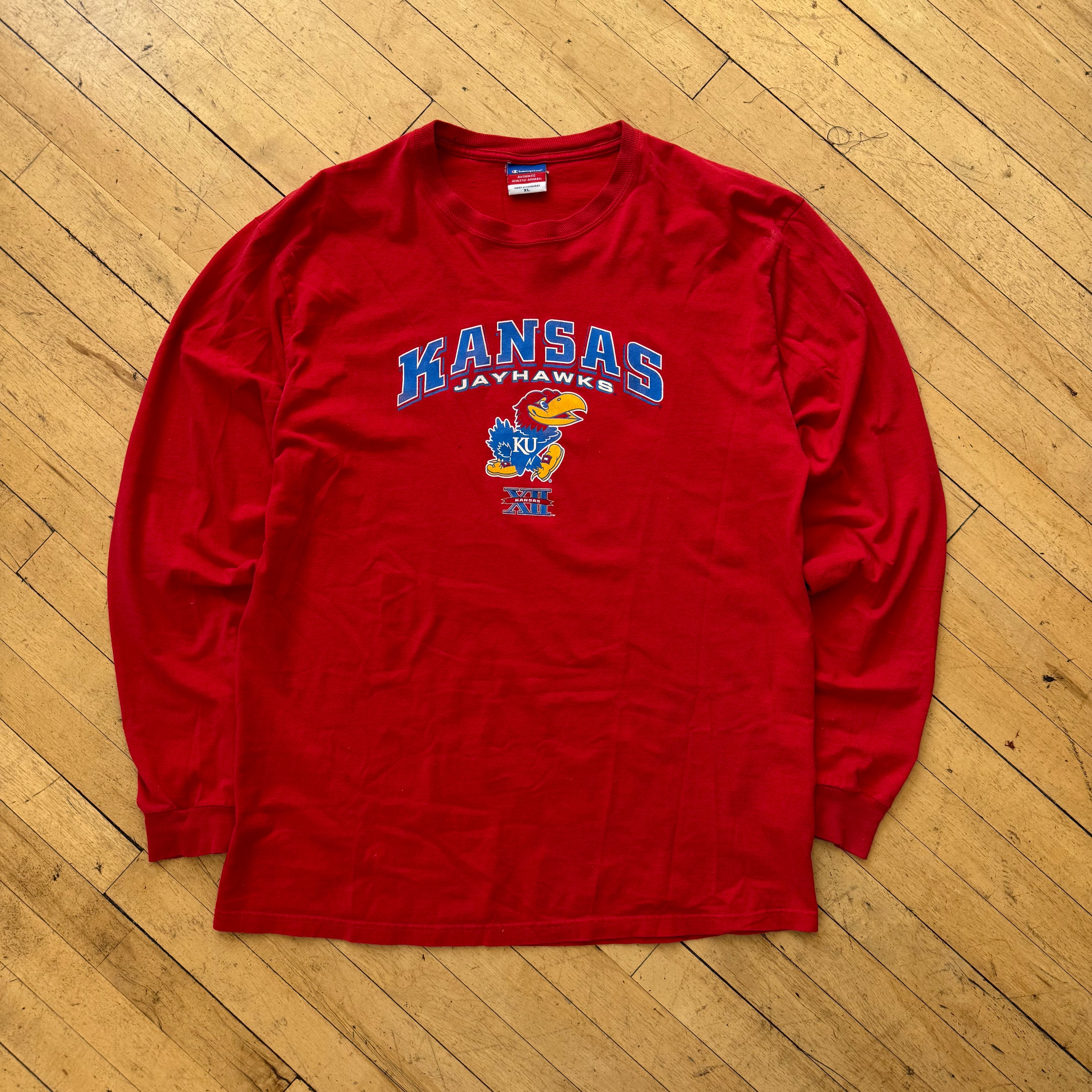 Vintage Kansas Jayhawks Long Sleeve T-shirt Sz XL