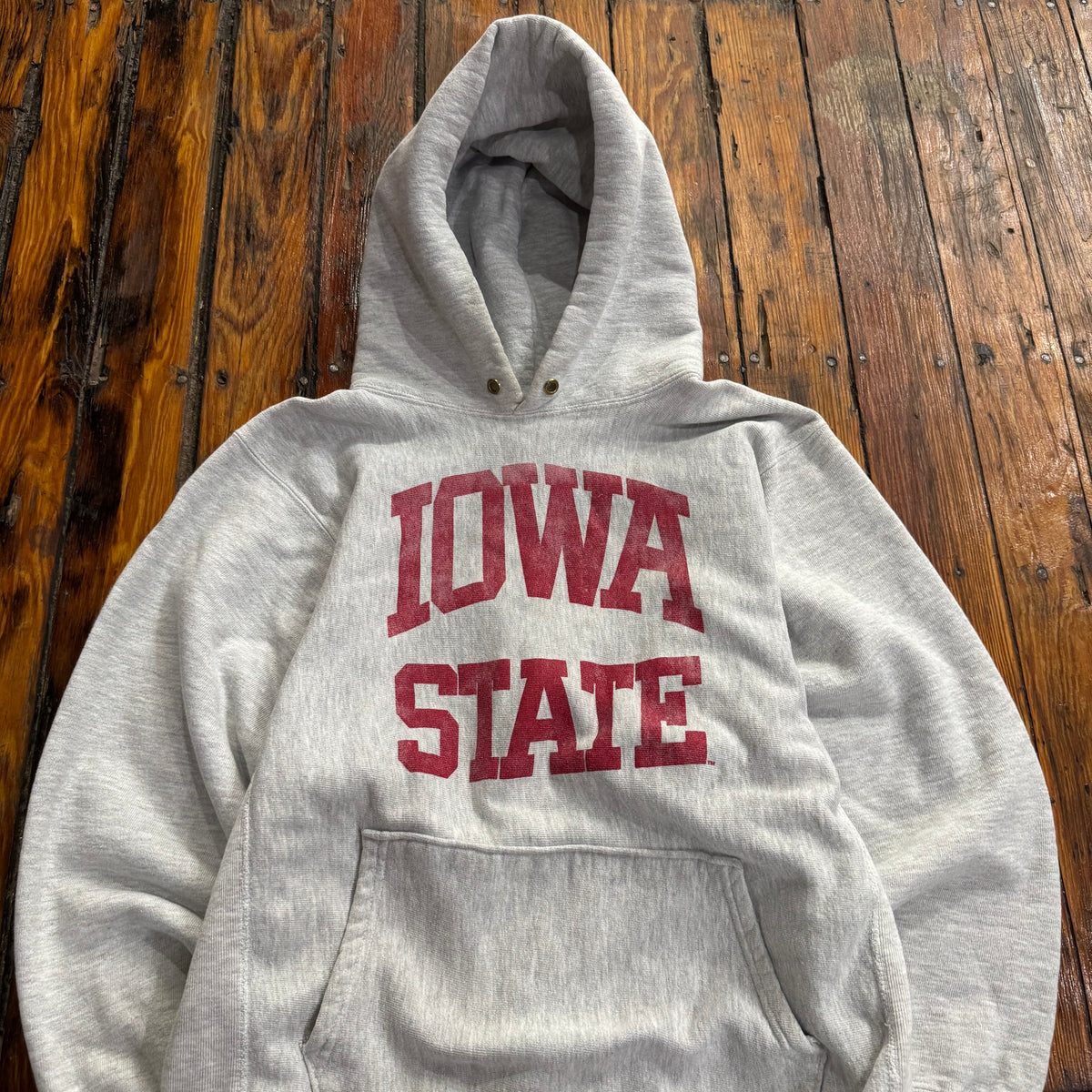 Vintage Iowa State Champion Reverse Weave Hoodie Sz L