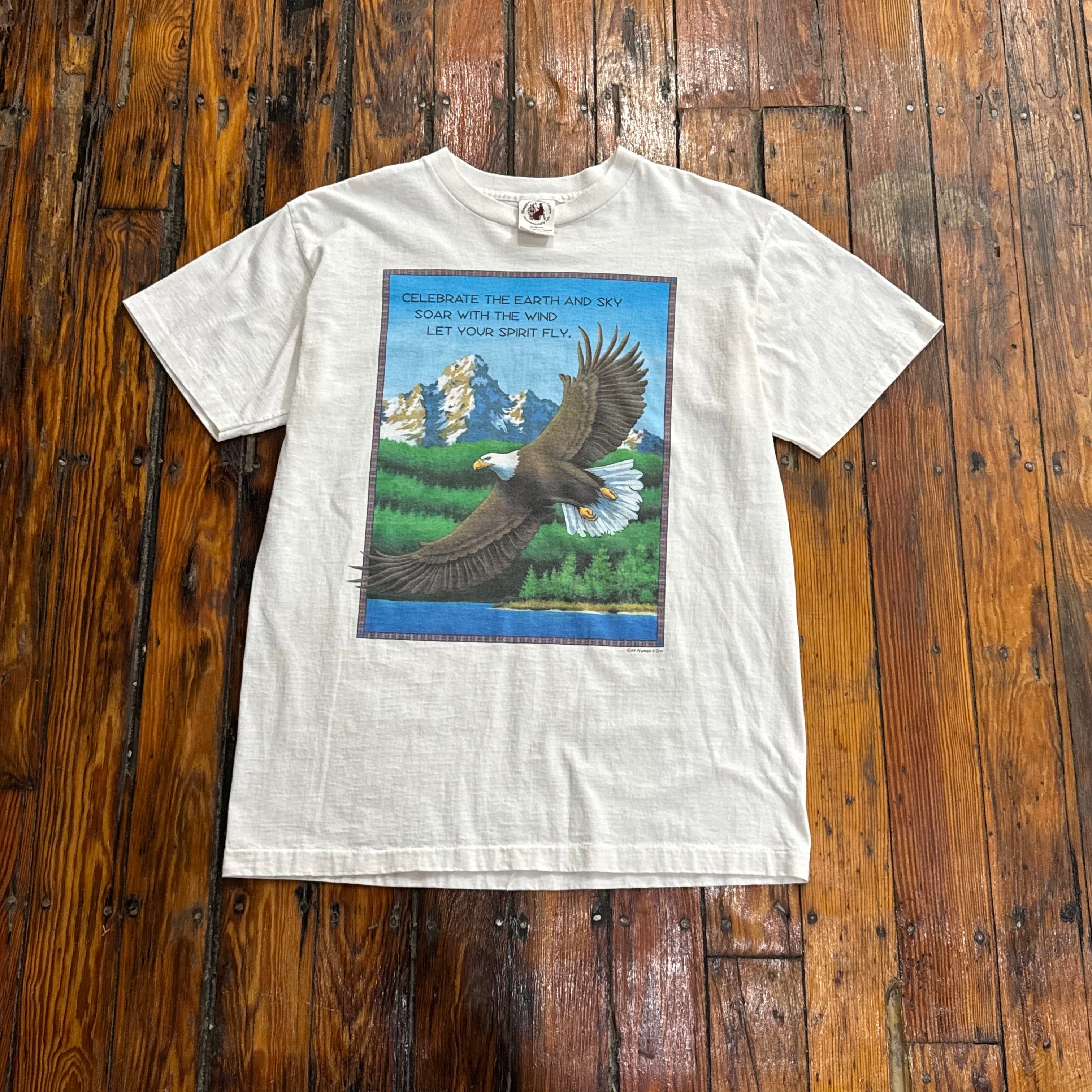 Vintage Celebrate the Earth & Fly Eagle T-shirt Sz L