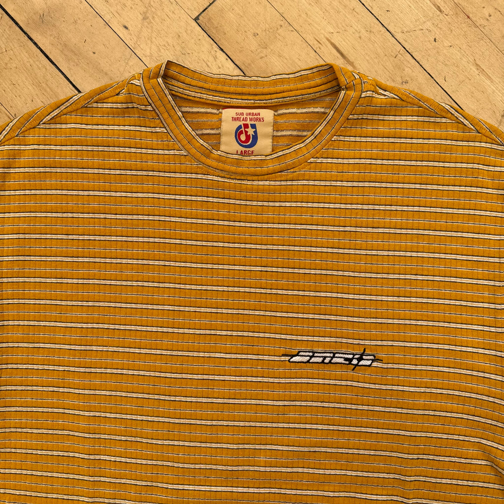Vintage Jnco embroidered Striped T-shirt Sz L
