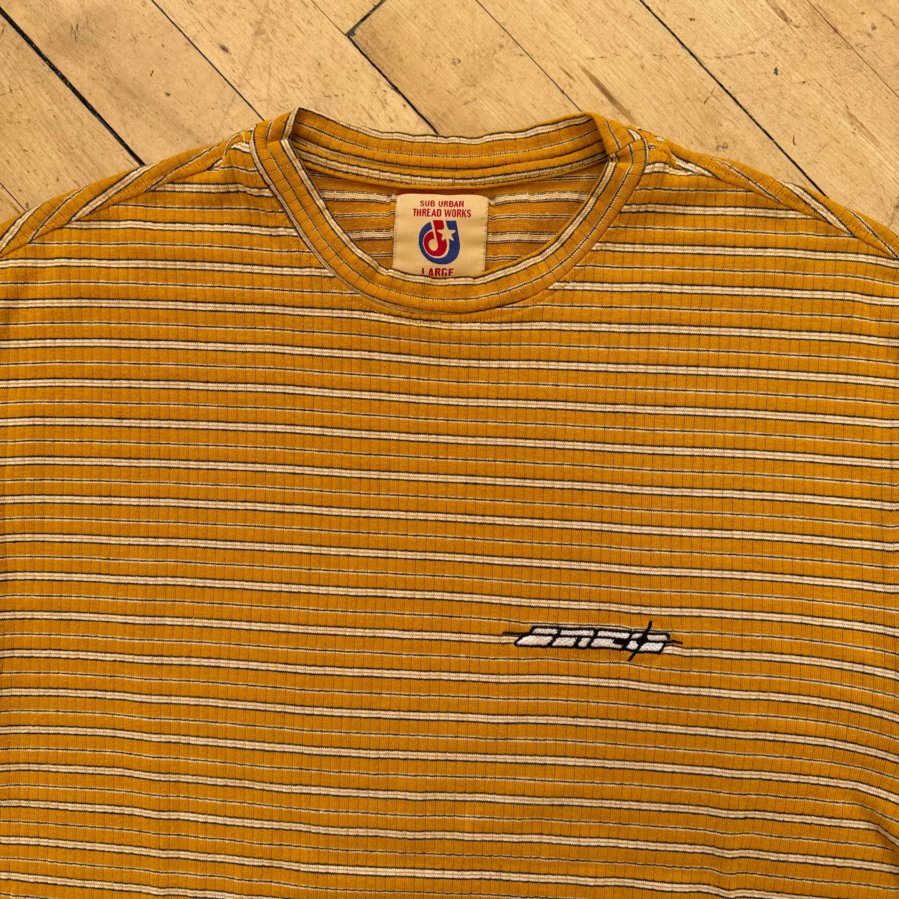 Vintage Jnco embroidered Striped T-shirt Sz L