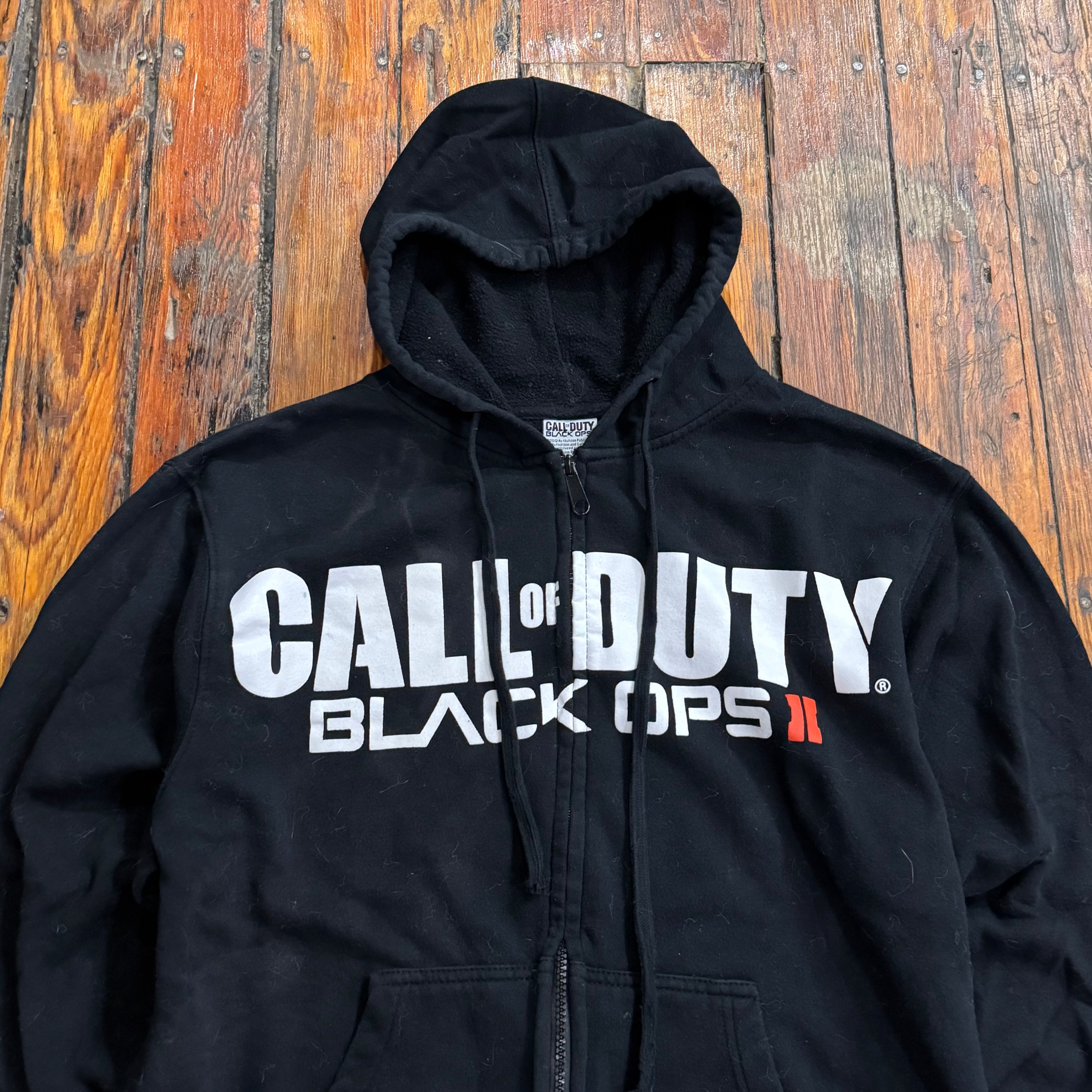 Y2K Call of Duty Black Opps II Zip-Up Hoodie Sz L