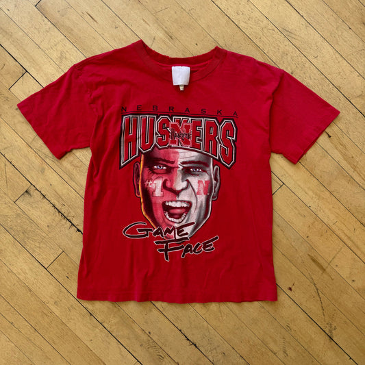 Vintage Nebraska Huskers Game Face T-shirt Sz S