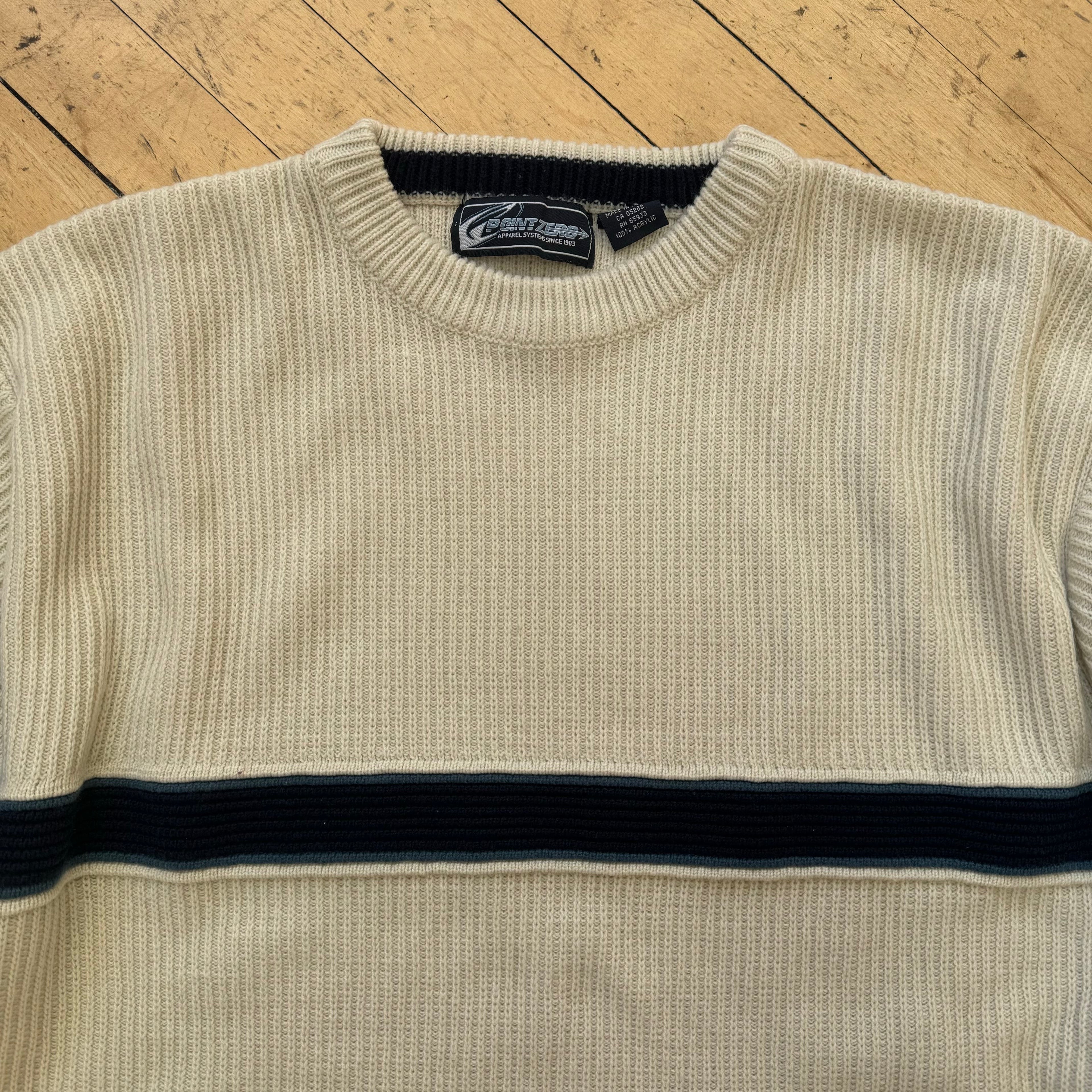 Y2K Point Zero Knit Sweater Sz XL