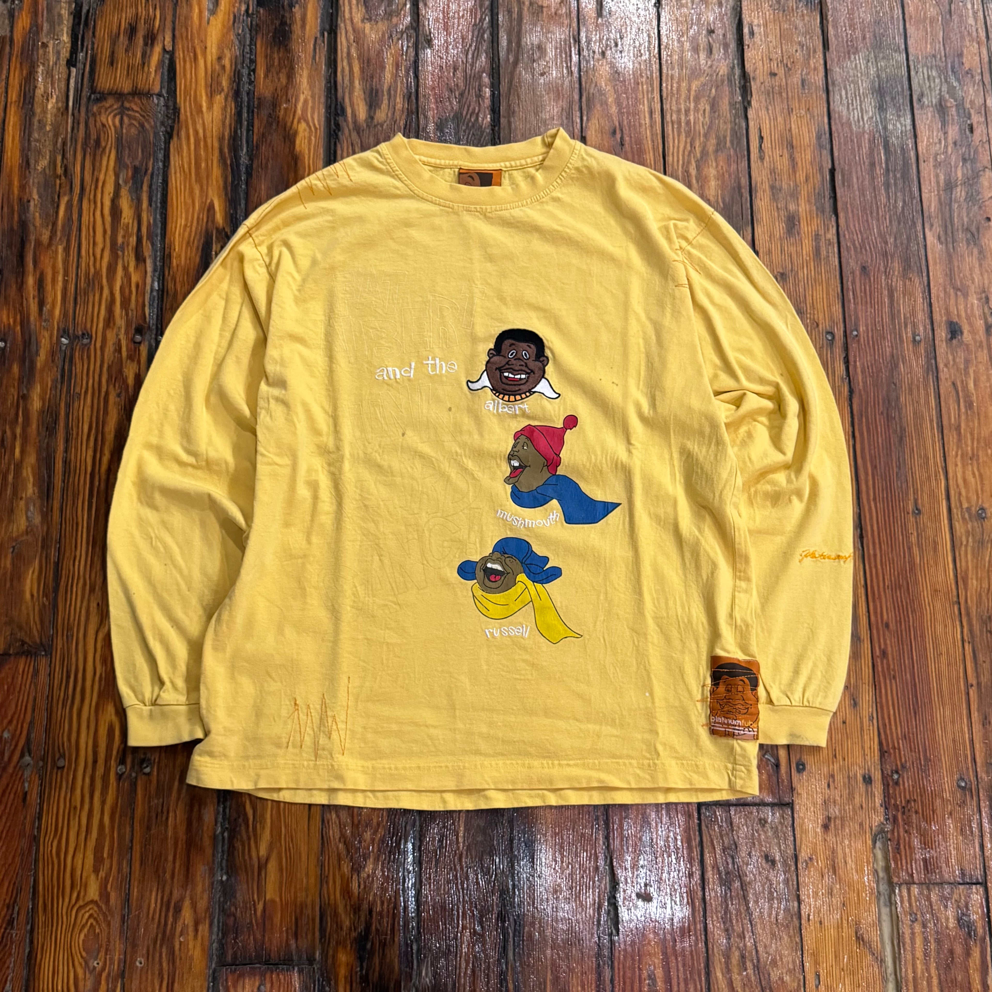 Y2K Fat Albert Embroidered Long Sleeve T-shirt Sz S