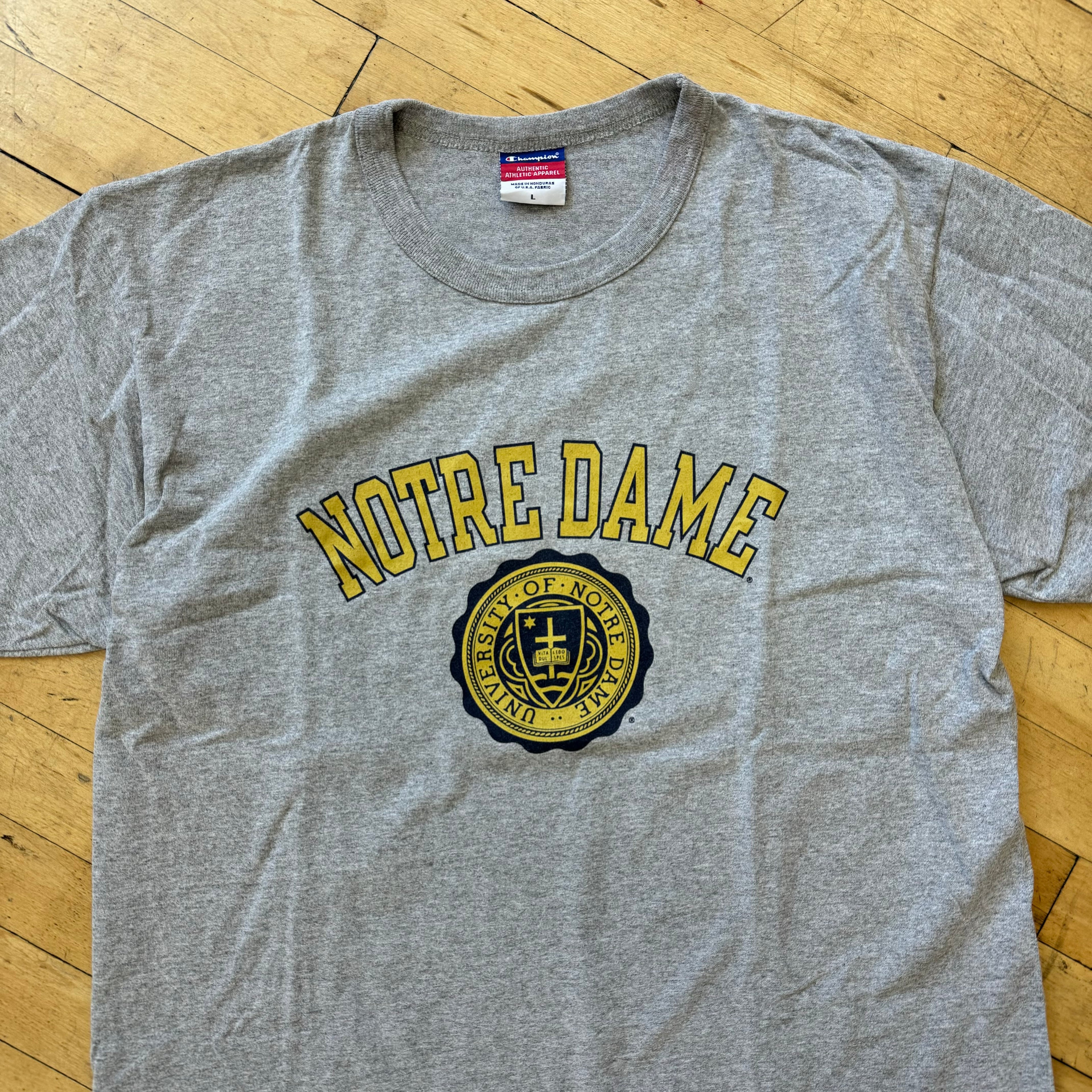 Vintage Champion Notre Dame T-shirt Sz L