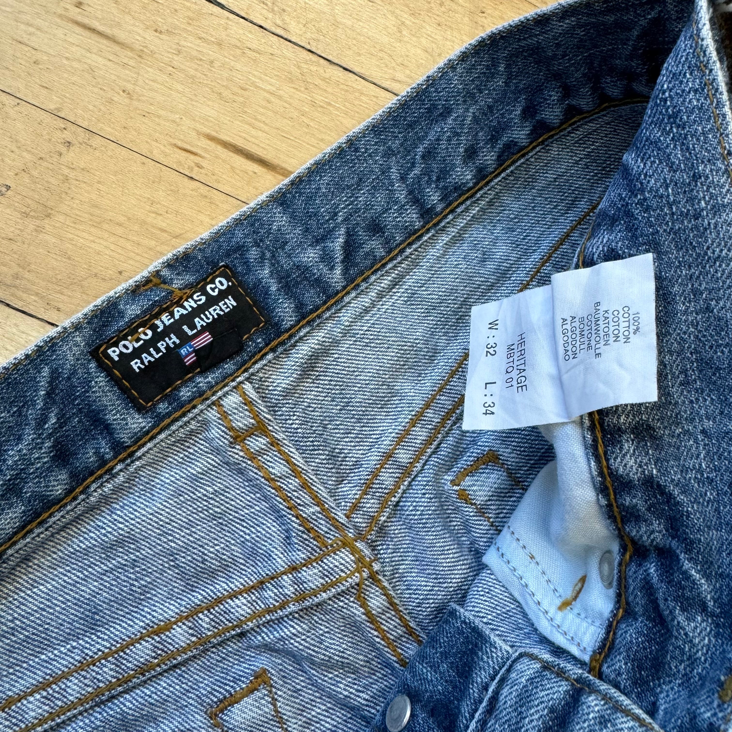 Vintage Polo Jeans Ralph Lauren Denim Jeans Sz 32x34