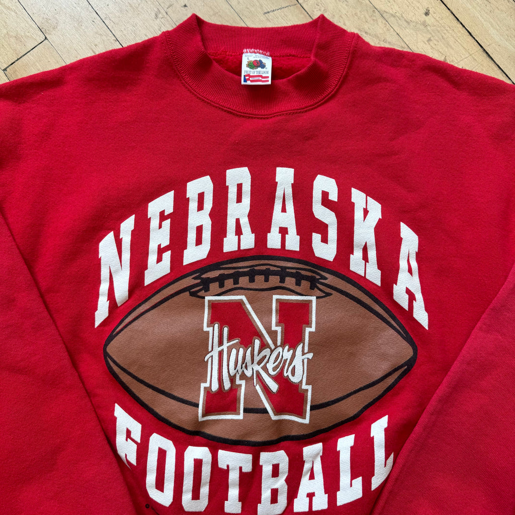 Vintage Nebraska Football CrewNeck Sz L