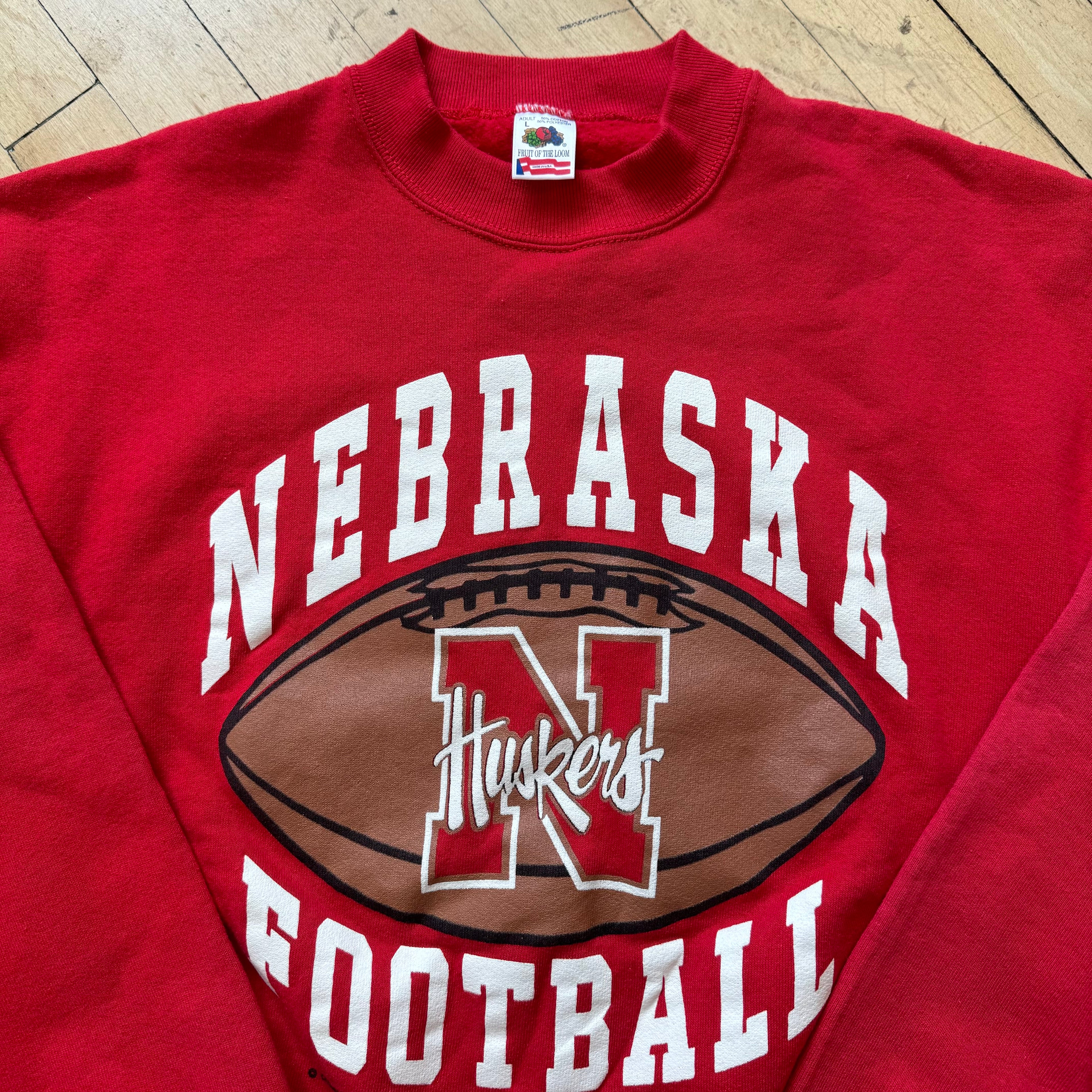 Vintage Nebraska Football CrewNeck Sz L