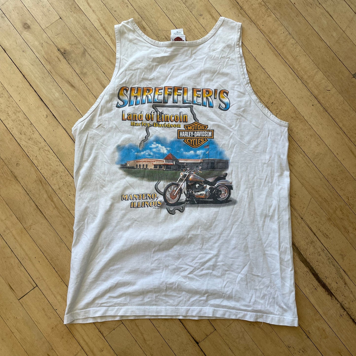 2001 Harley Davidson Tank Top T-shirt Sz L