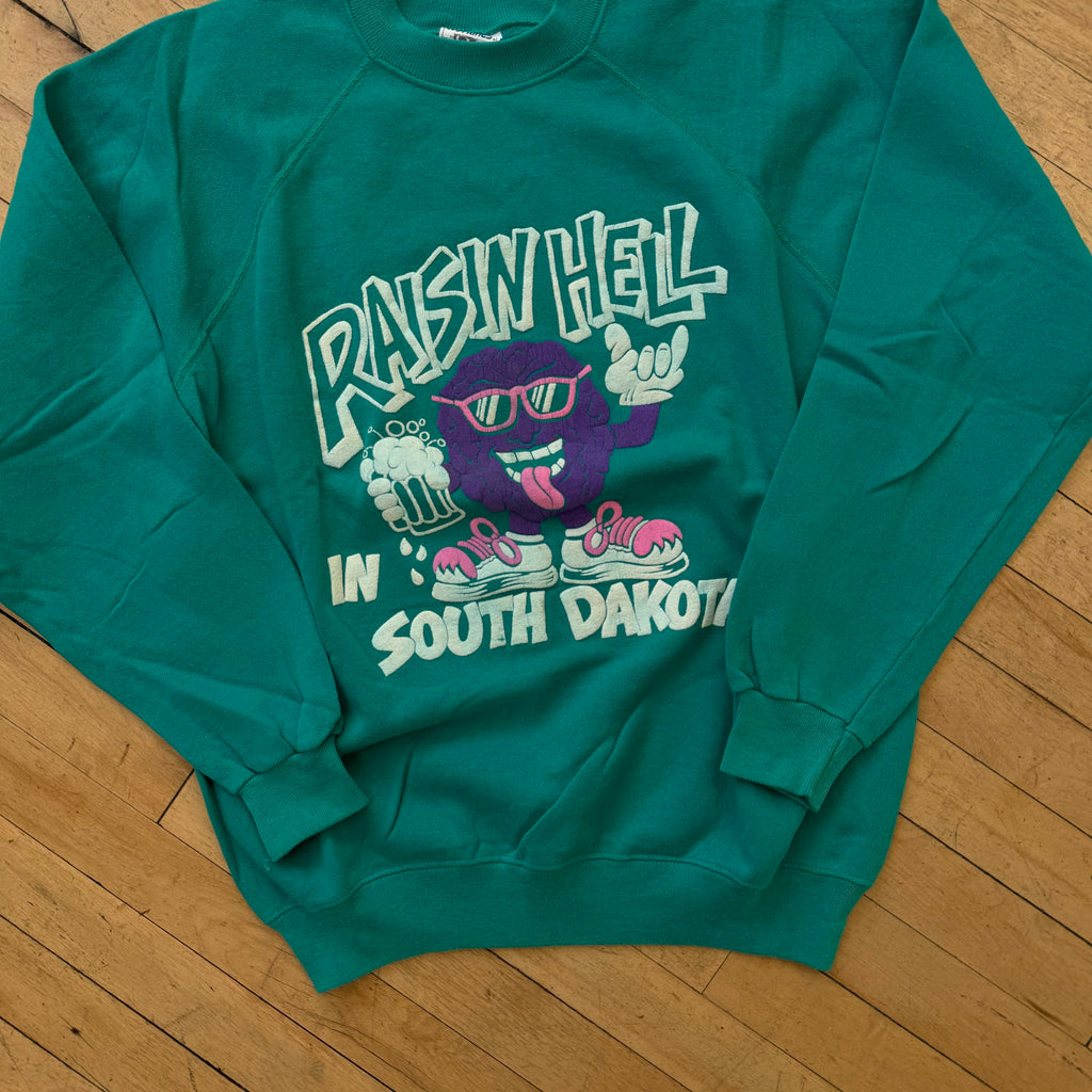 Vintage Raisin Hell in South Dakota CrewNeck Sz XL