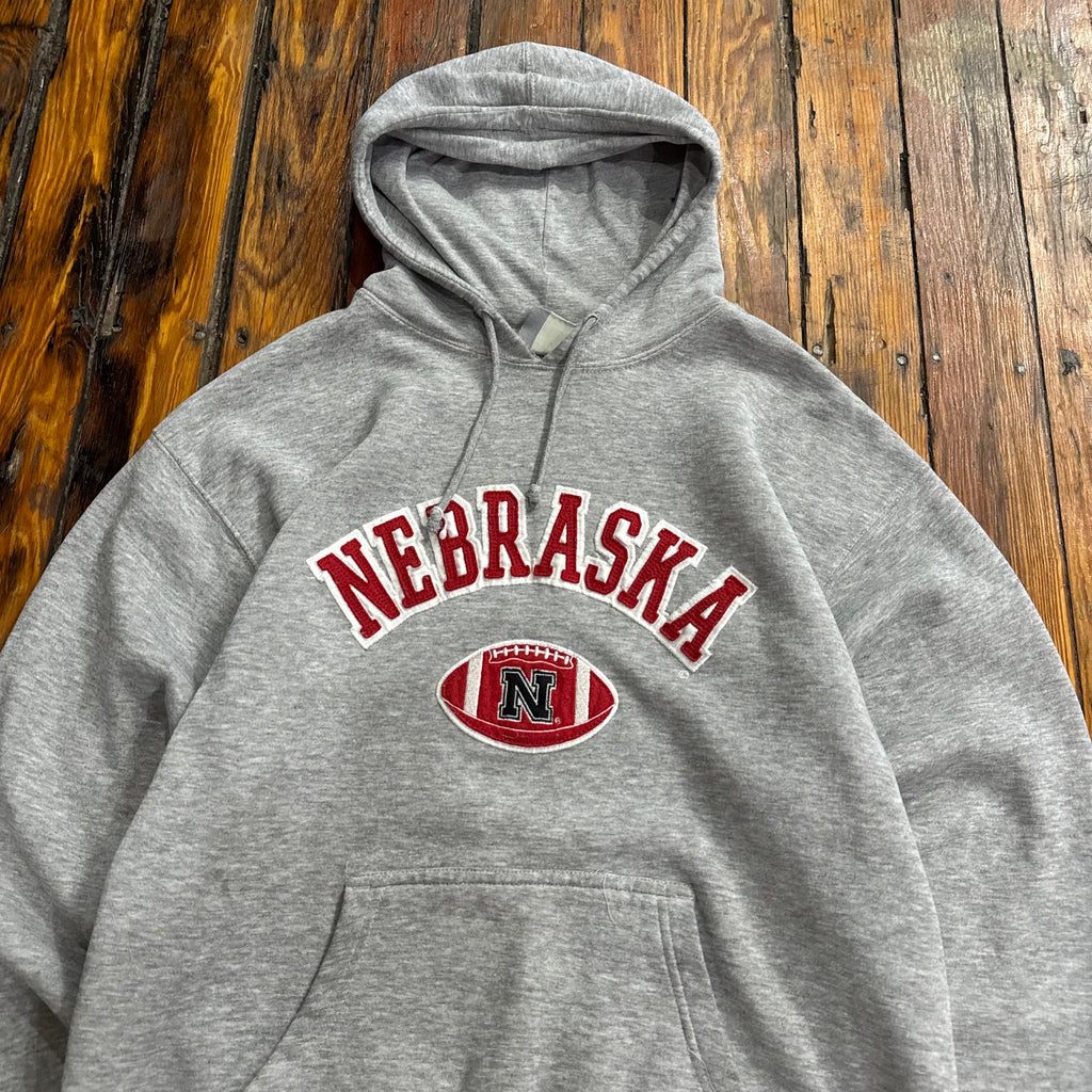 Vintage Nebraska Huskers Hoodie Sz L