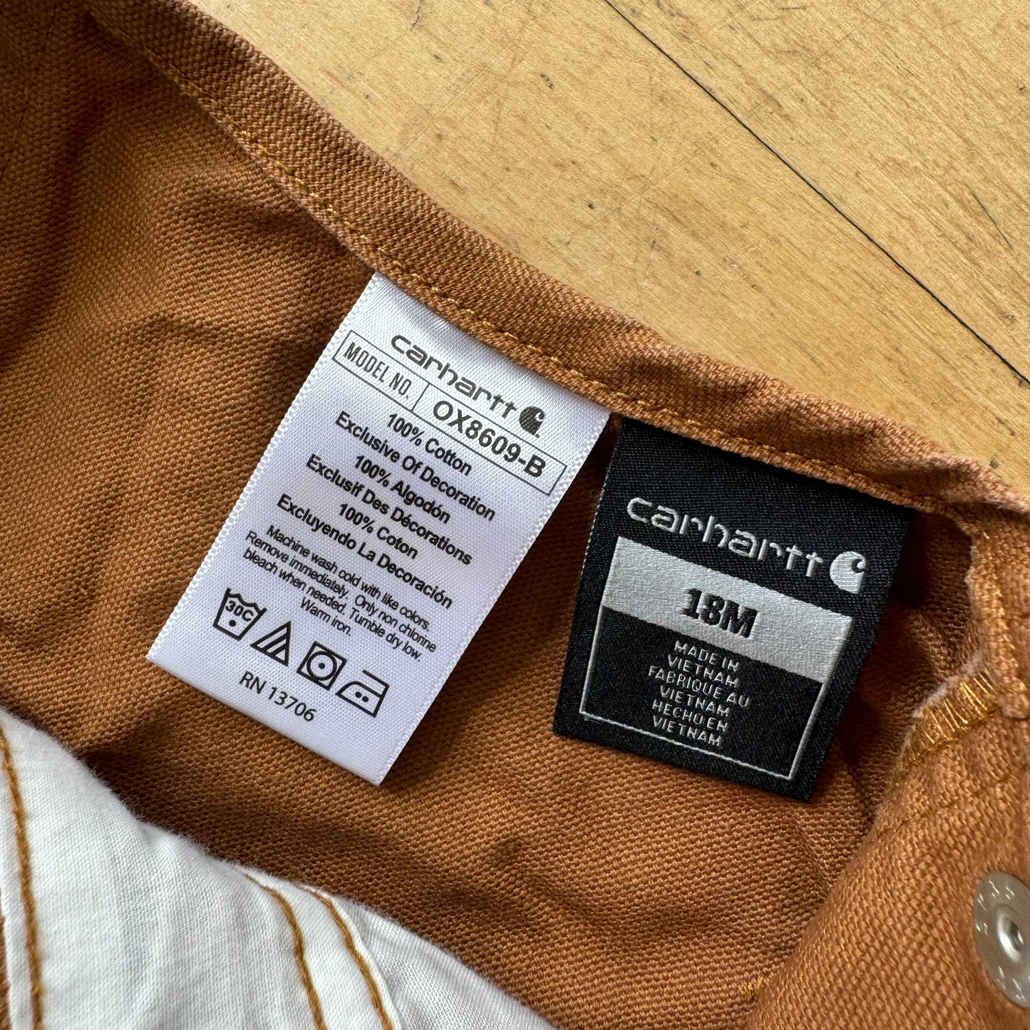 Vintage Carhartt Overalls Sz 18M