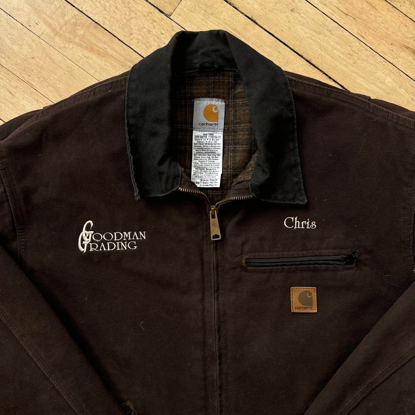 Vintage Brown Carhartt Detroit Jacket Sz XL