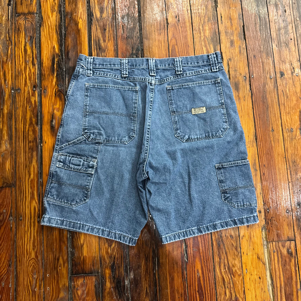 Vintage Wrangler Cargo Denim Jean Shorts Sz 36