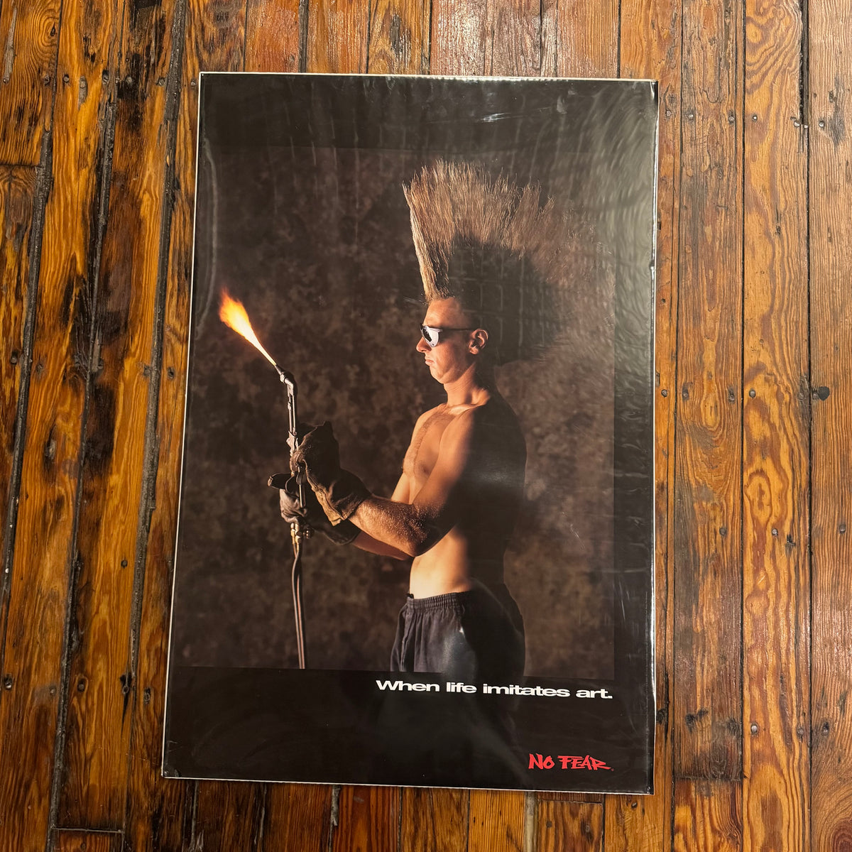 Vintage No Fear “When Life Irritates Art” Poster 1995 (NEW)
