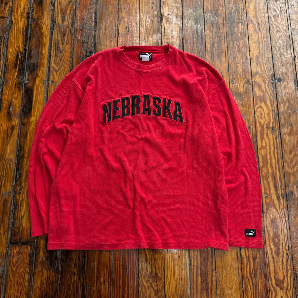 Vintage Puma Nebraska SpellOut T-shirt Sz XL