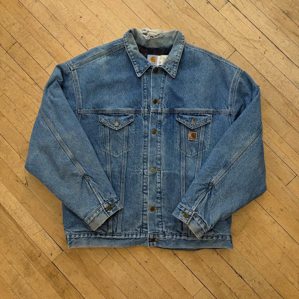 Vintage Carhartt Denim Trucker Jacket Sz XXL