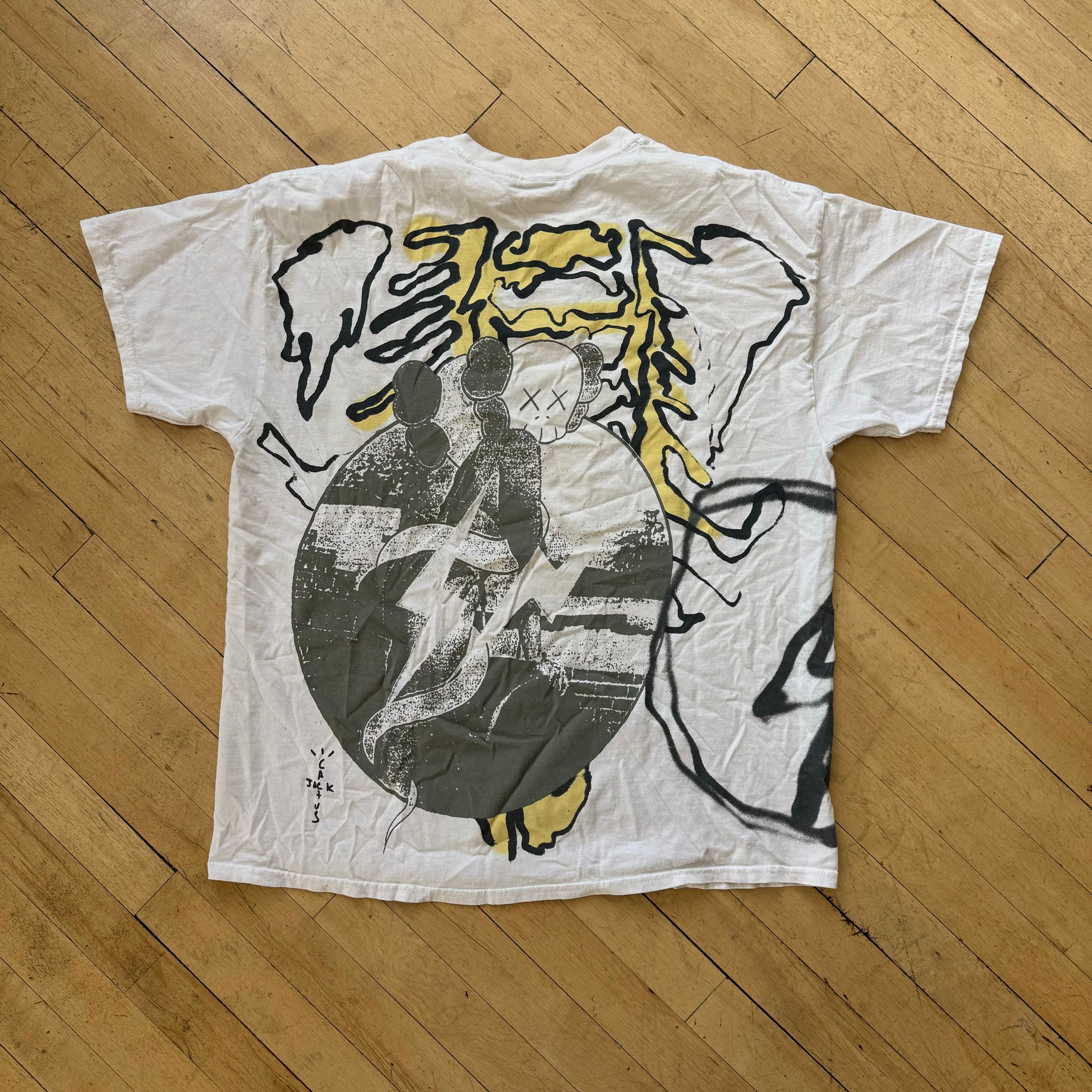Kaws X Catus Jack Fragment T-shirt Sz L