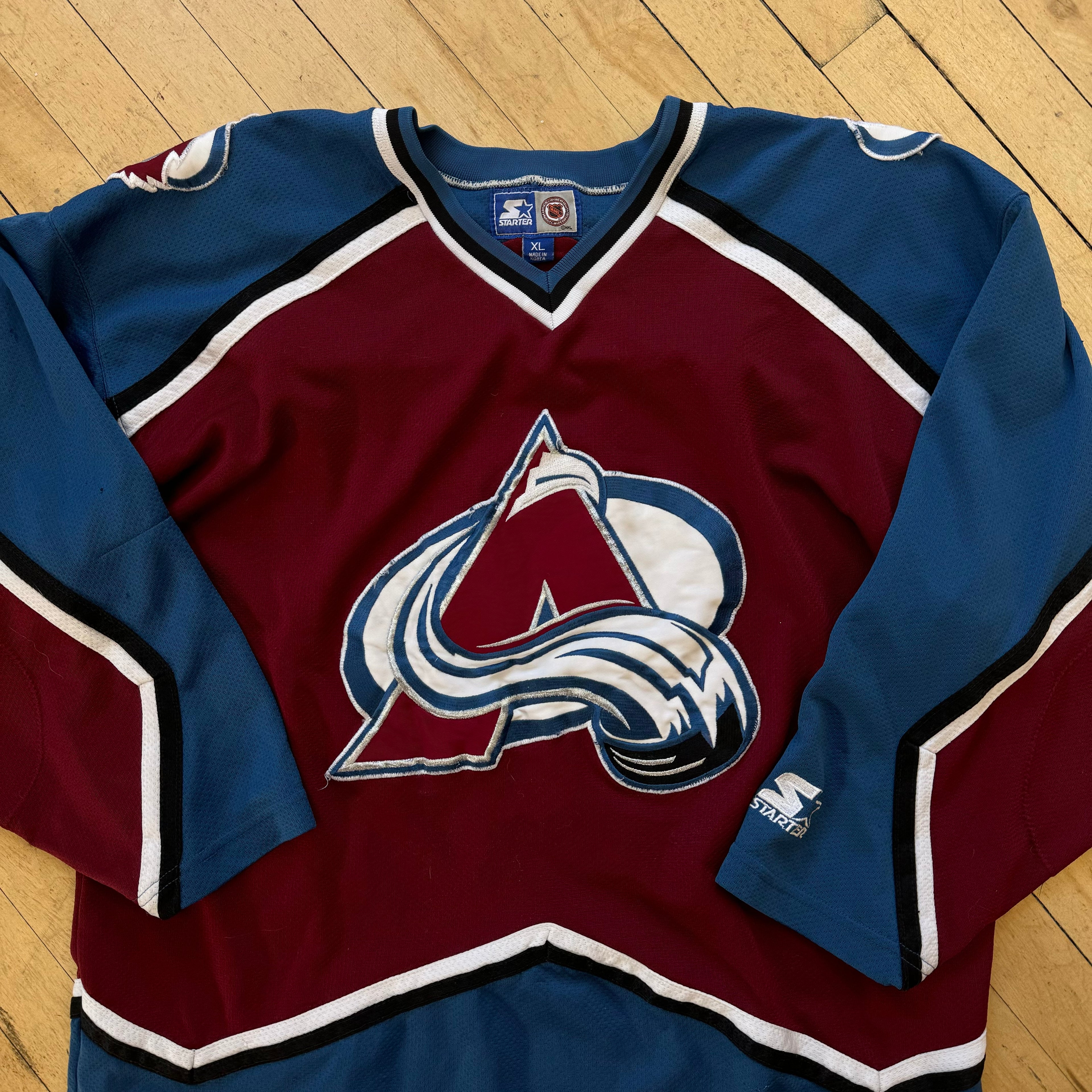 Vintage Starter Colorado Avalanche Hockey Jersey Sz XL