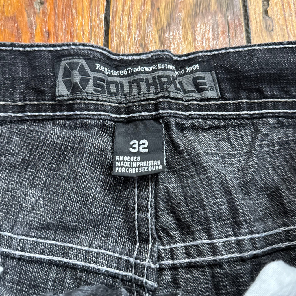 Y2K SouthPole BLK Denim Jeans Sz 32