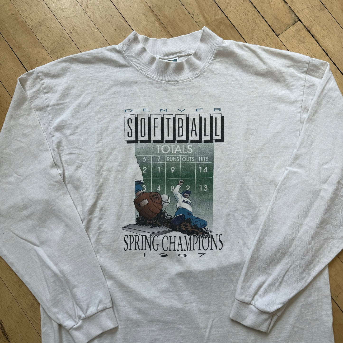 Vintage 97’ Denver Softball Champions Long Sleeve T-shirt Sz XL