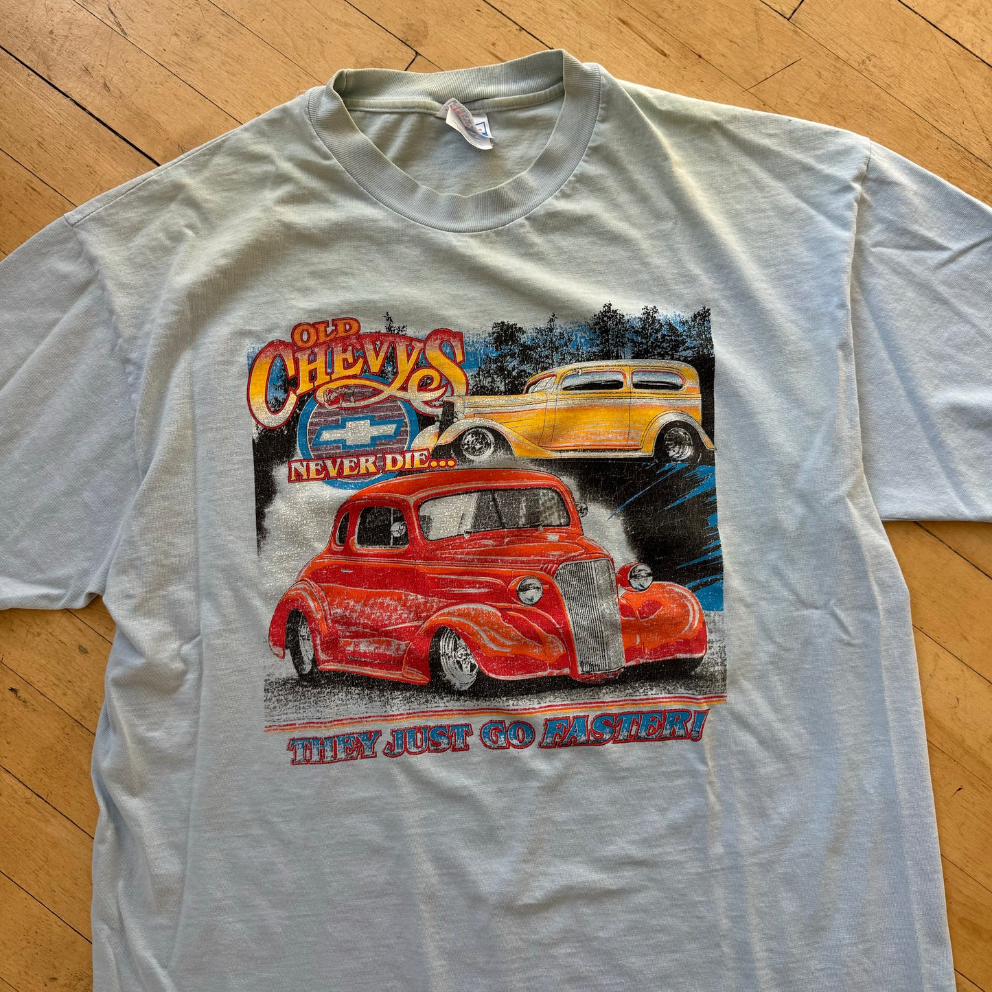 Vintage Chevy Old Cars Never Die T-shirt Sz XL