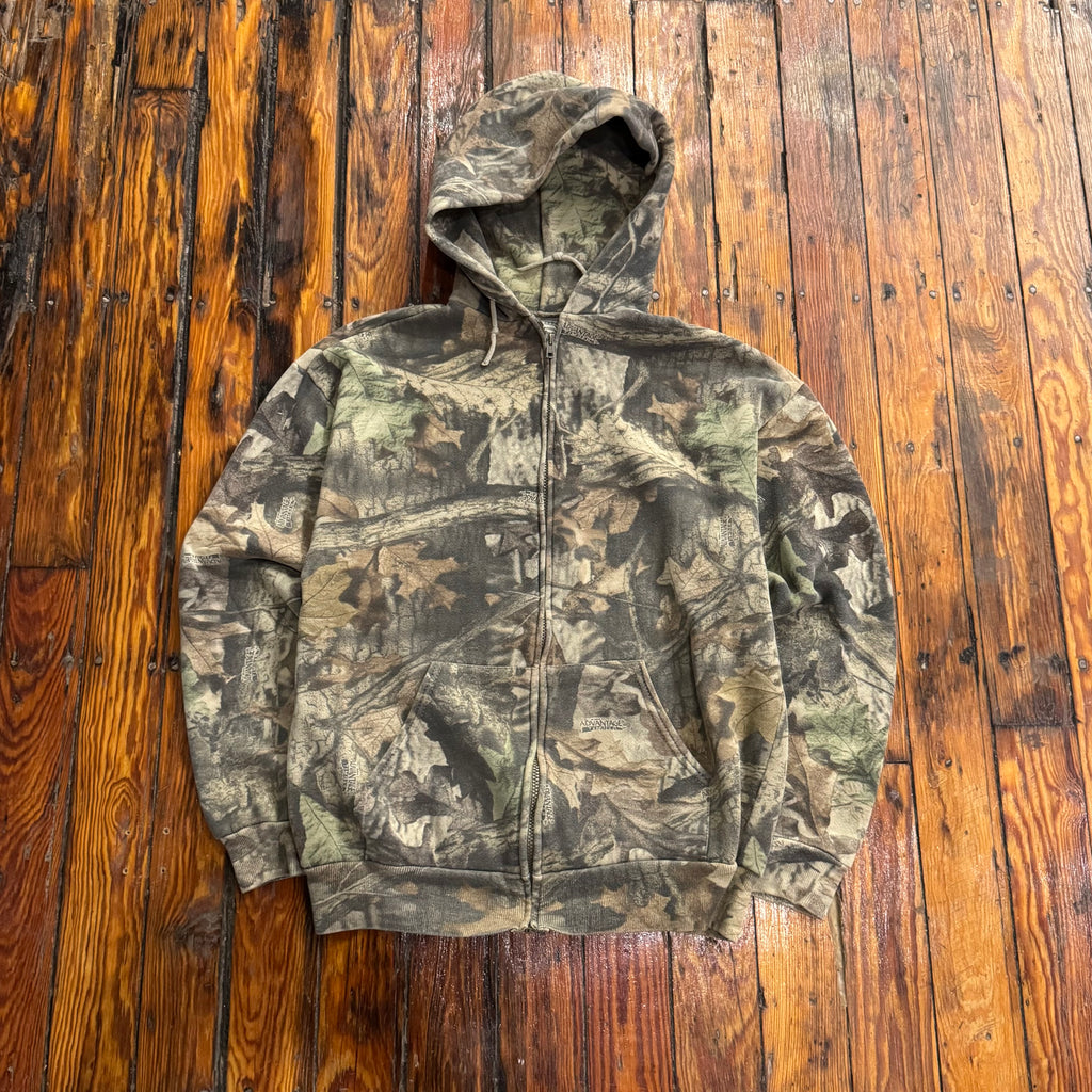Vintage Camo Jerzzes Zip-Up Hoodie Sz L