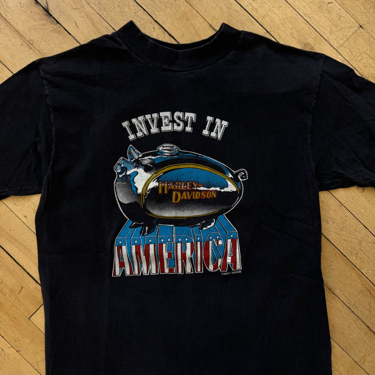 Vintage Harley Invest In America T-shirt Sz L