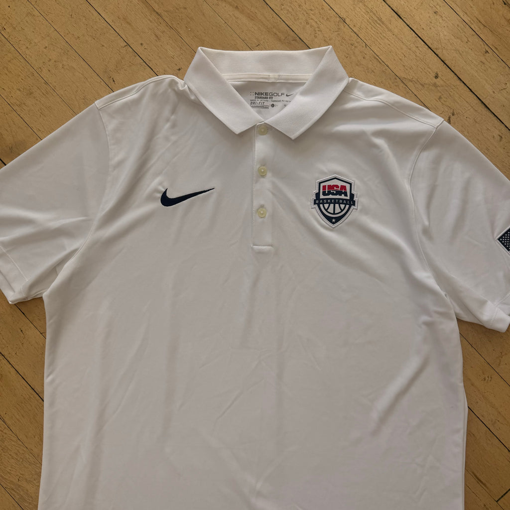 Modern Nike USA Basketball Polo T-shirt Sz L