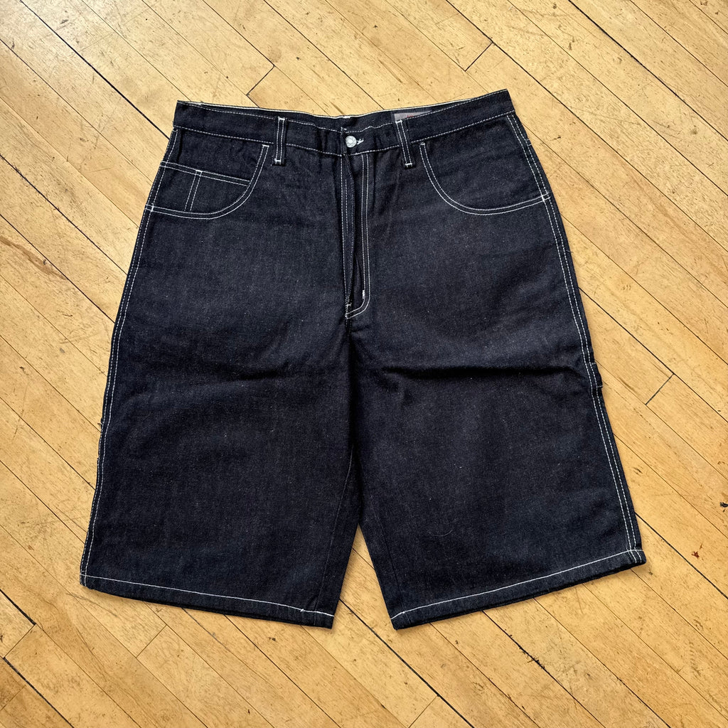Vintage Boot Nike Embroidered Denim Jean Shorts Sz 36