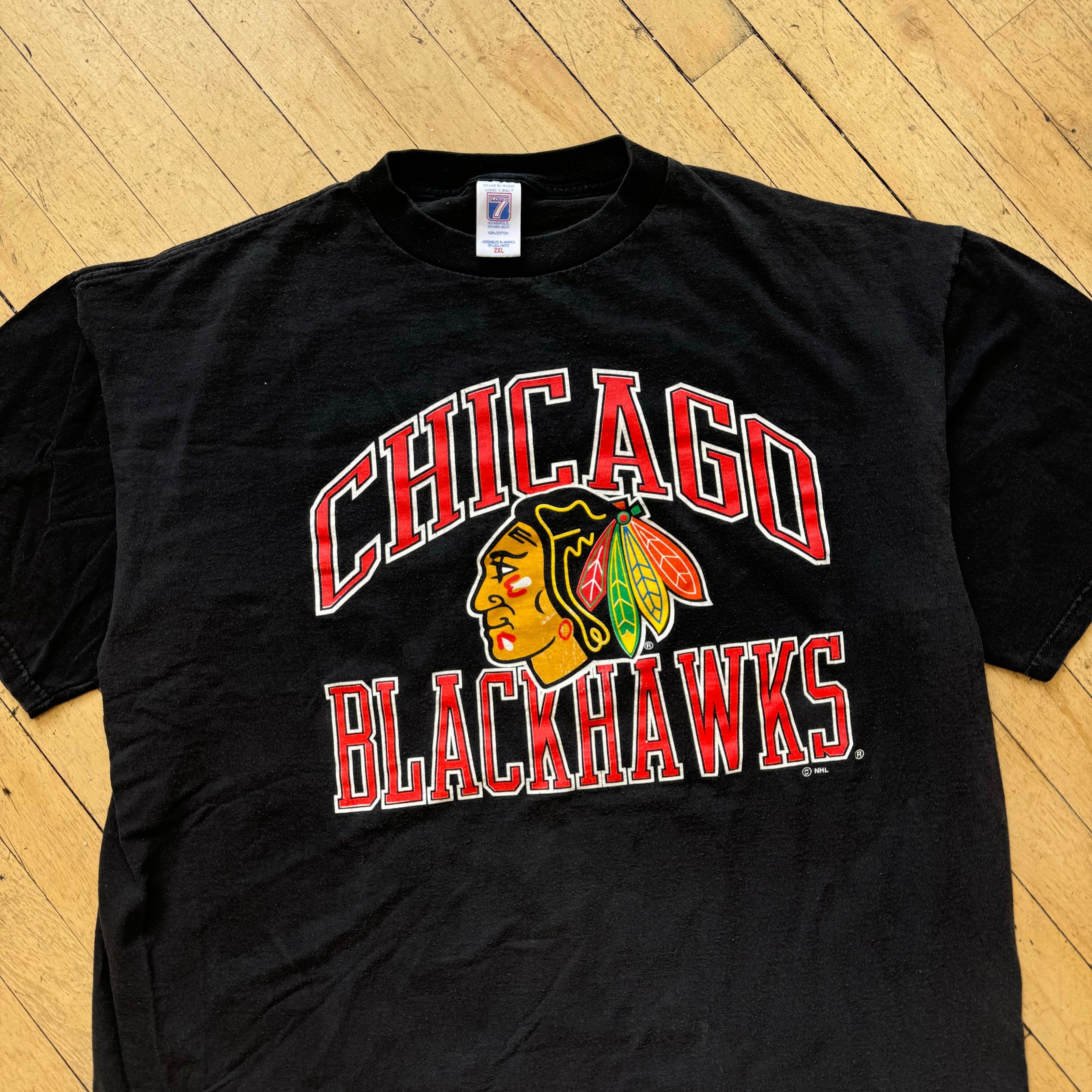 Vintage Chicago BlackHawks T-shirt Sz XXL