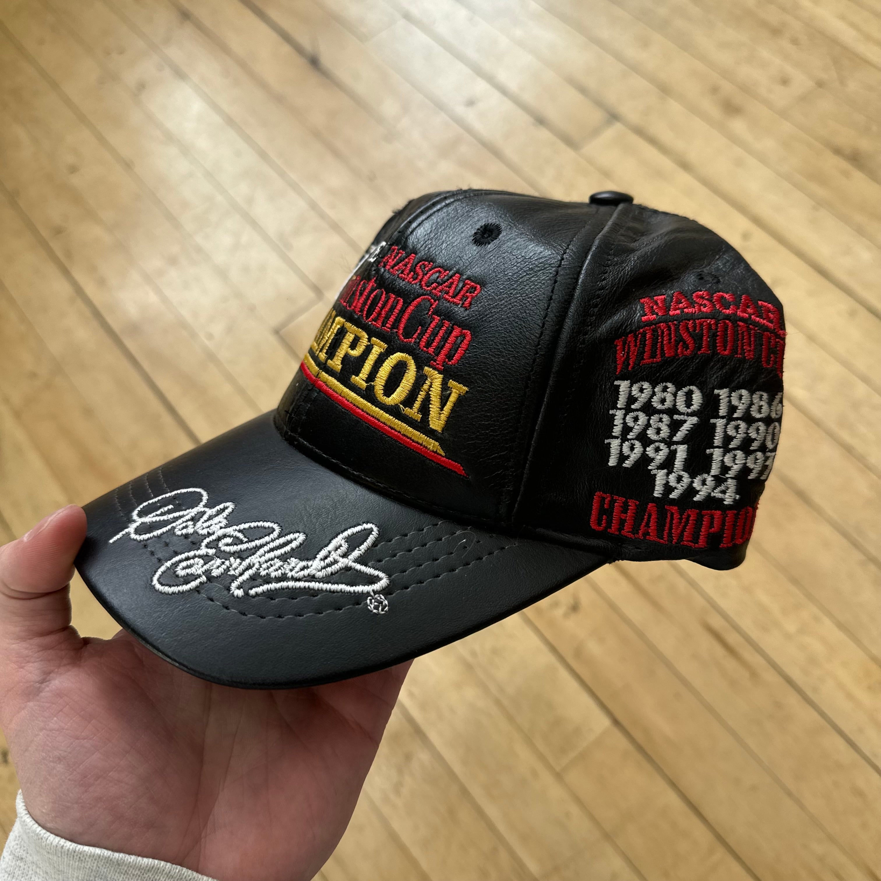 Vintage Dale Earnhardt Winston Cup Champion Leather Hat
