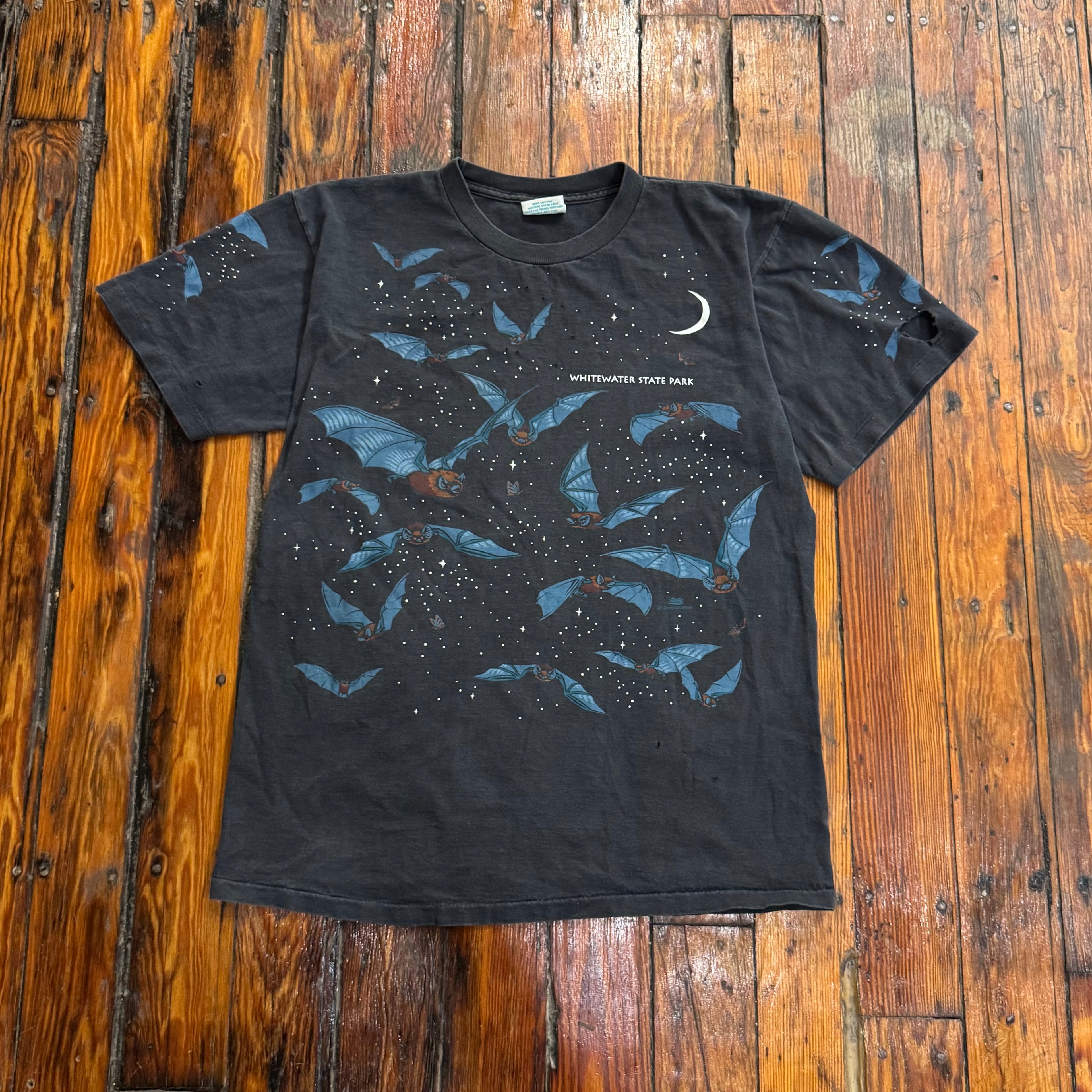 Vintage White Water State Park Bats AOP T-shirt Sz M