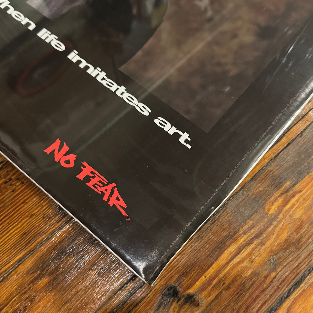 Vintage No Fear “When Life Irritates Art” Poster 1995 (NEW)