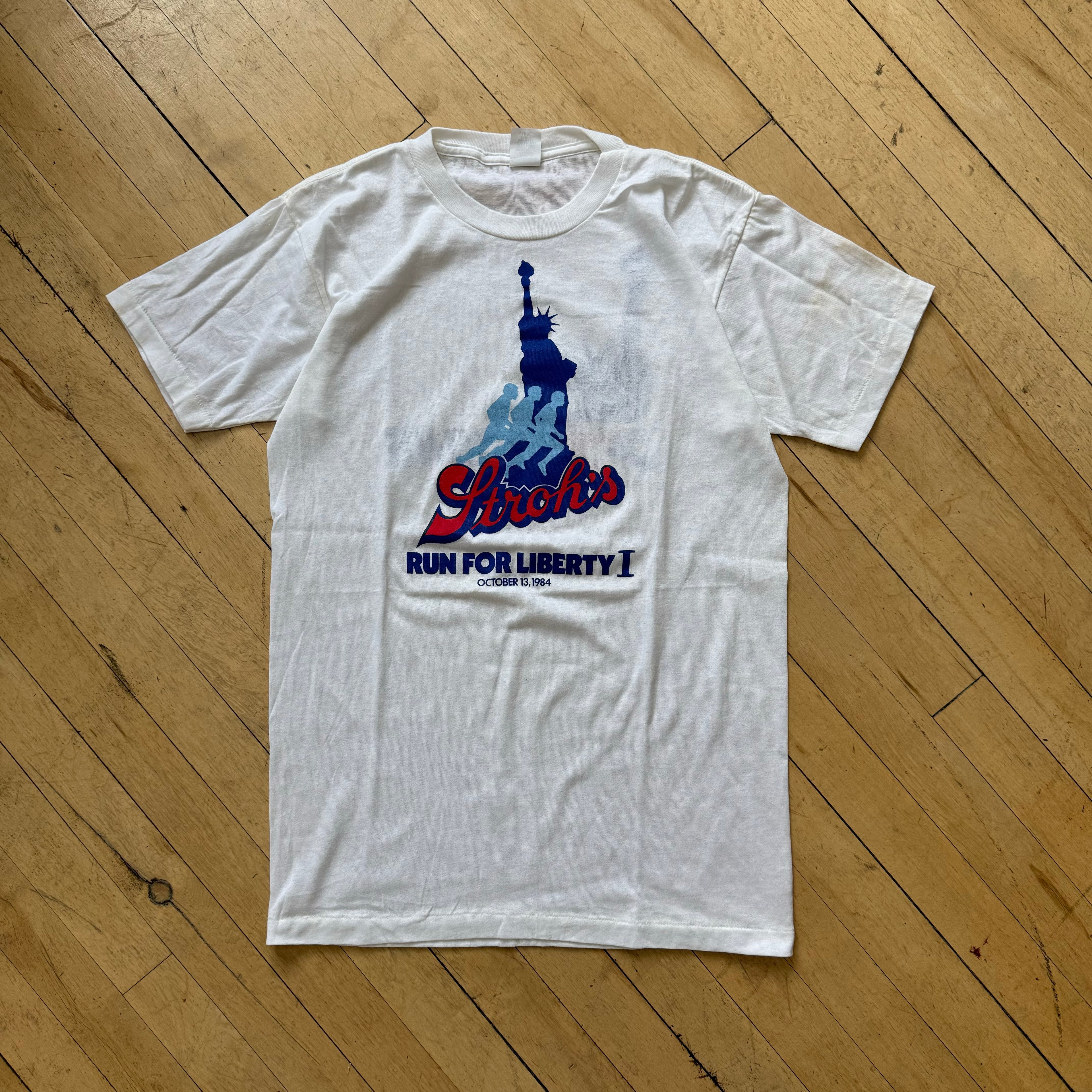 Vintage Run For Liberty 84 T-shirt Sz M