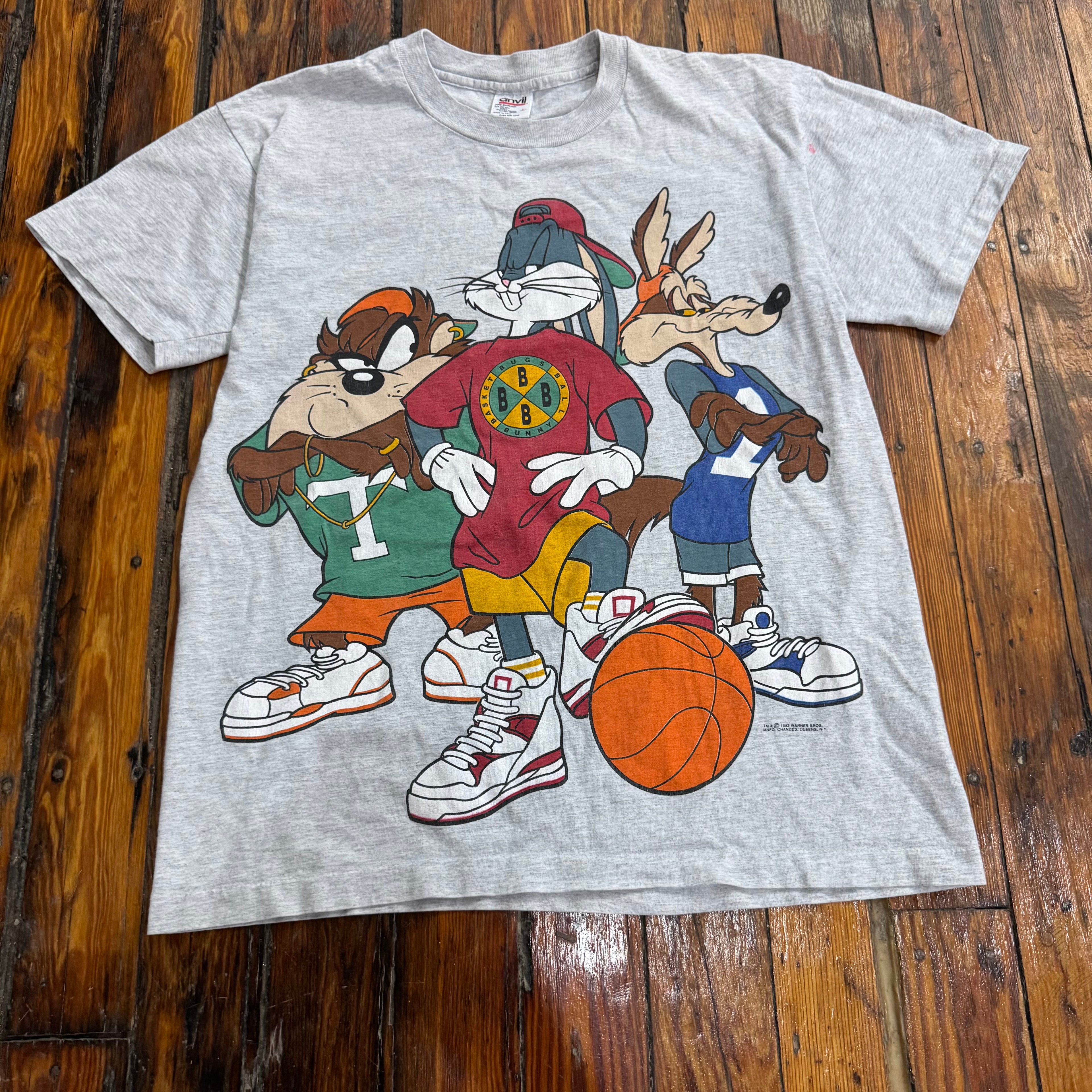 Vintage Looney Tuned Hip-Hop Basketball T-shirt Sz XL