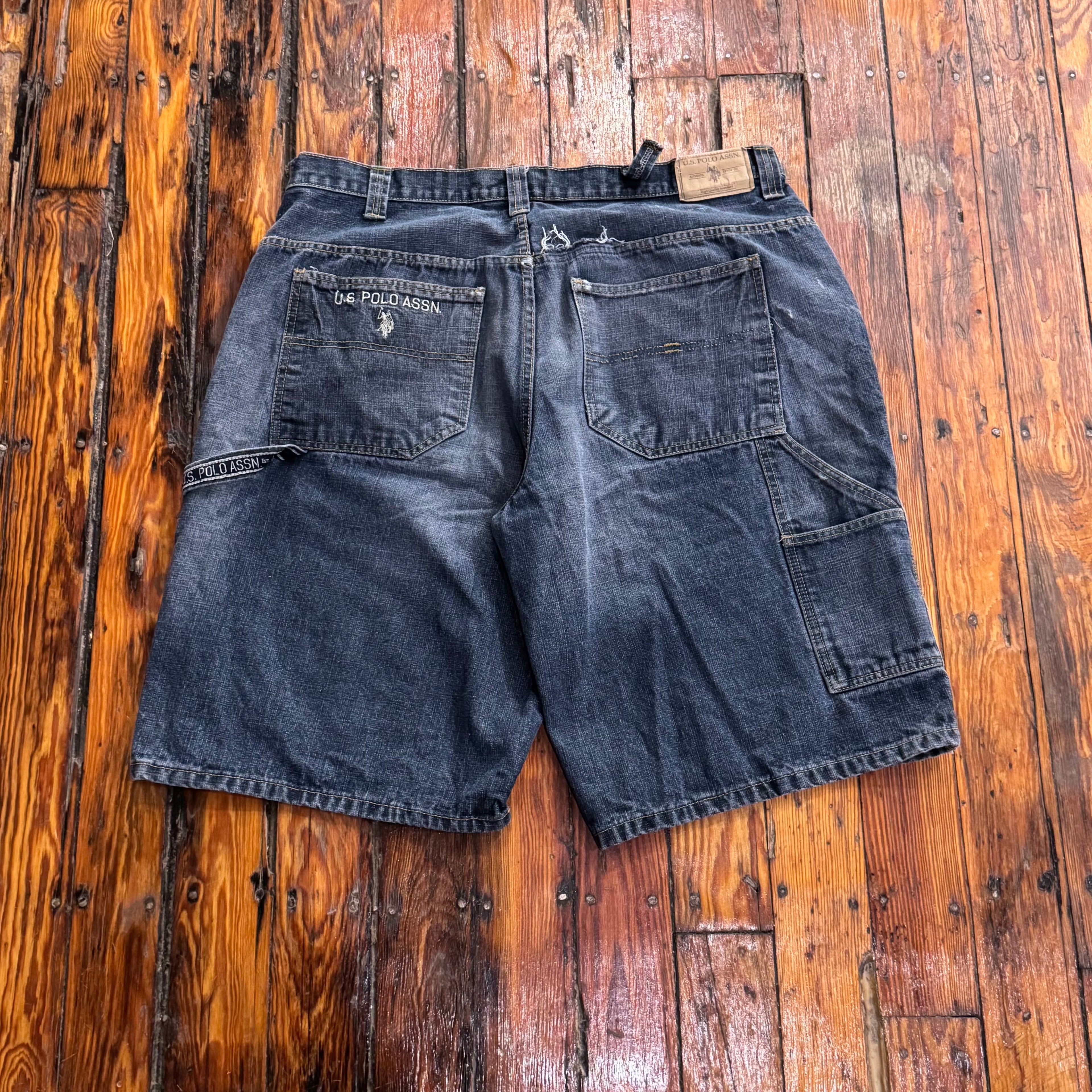 Y2K US Polo Assn Denim Jean Shorts Sz 38