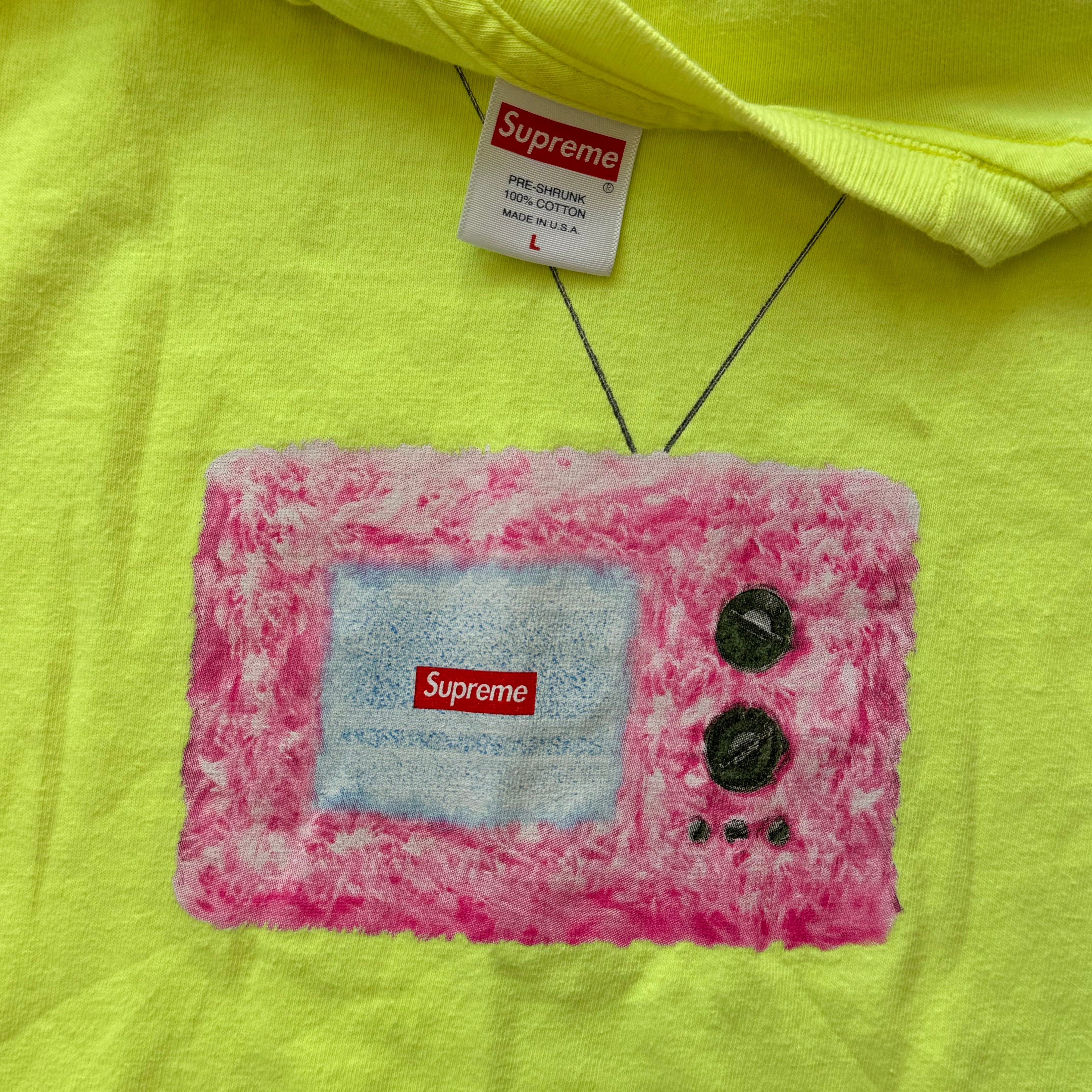 Supreme Neon TV T-shirt Sz L