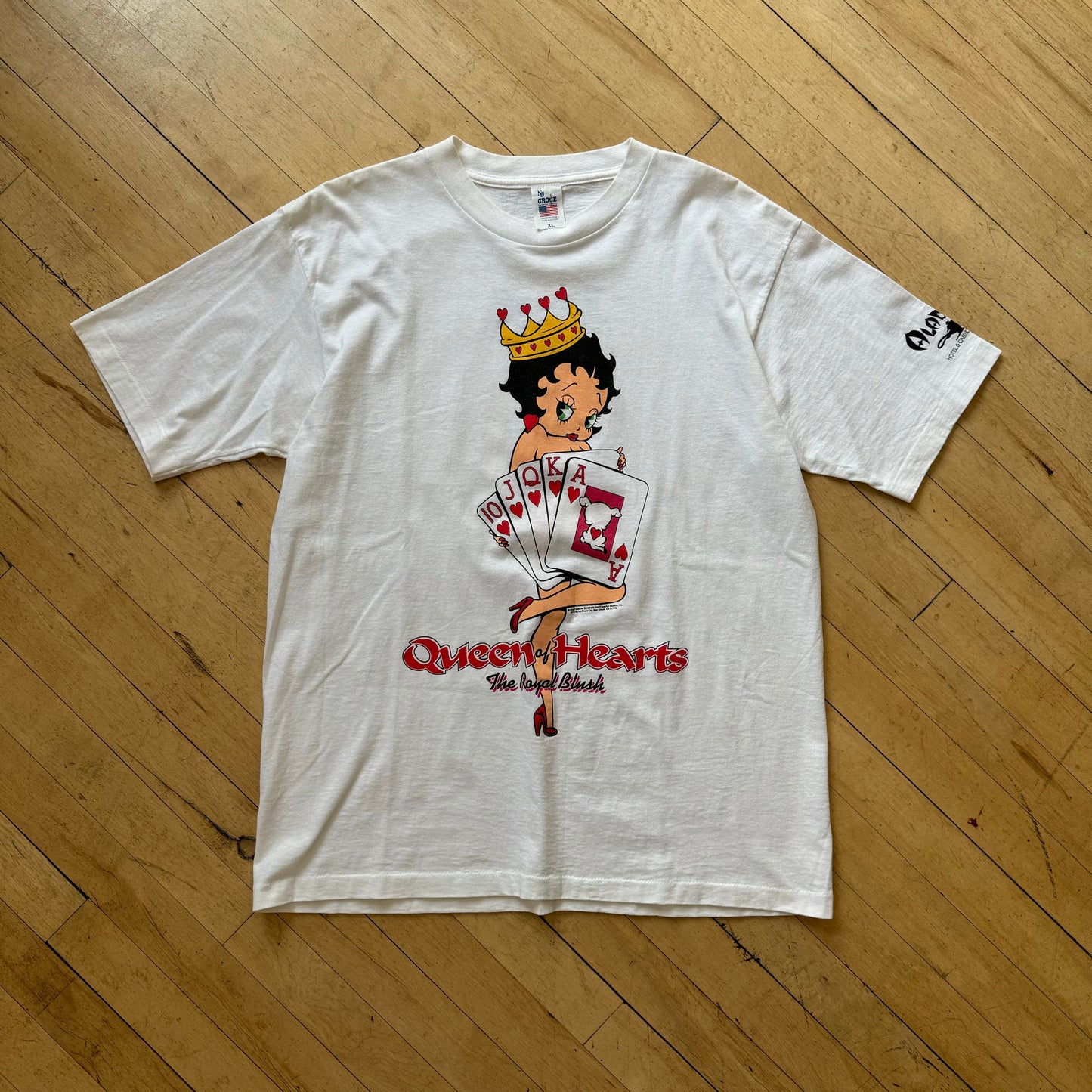 Vintage Betty Boop Queen Of Hearts T-shirt Sz XL